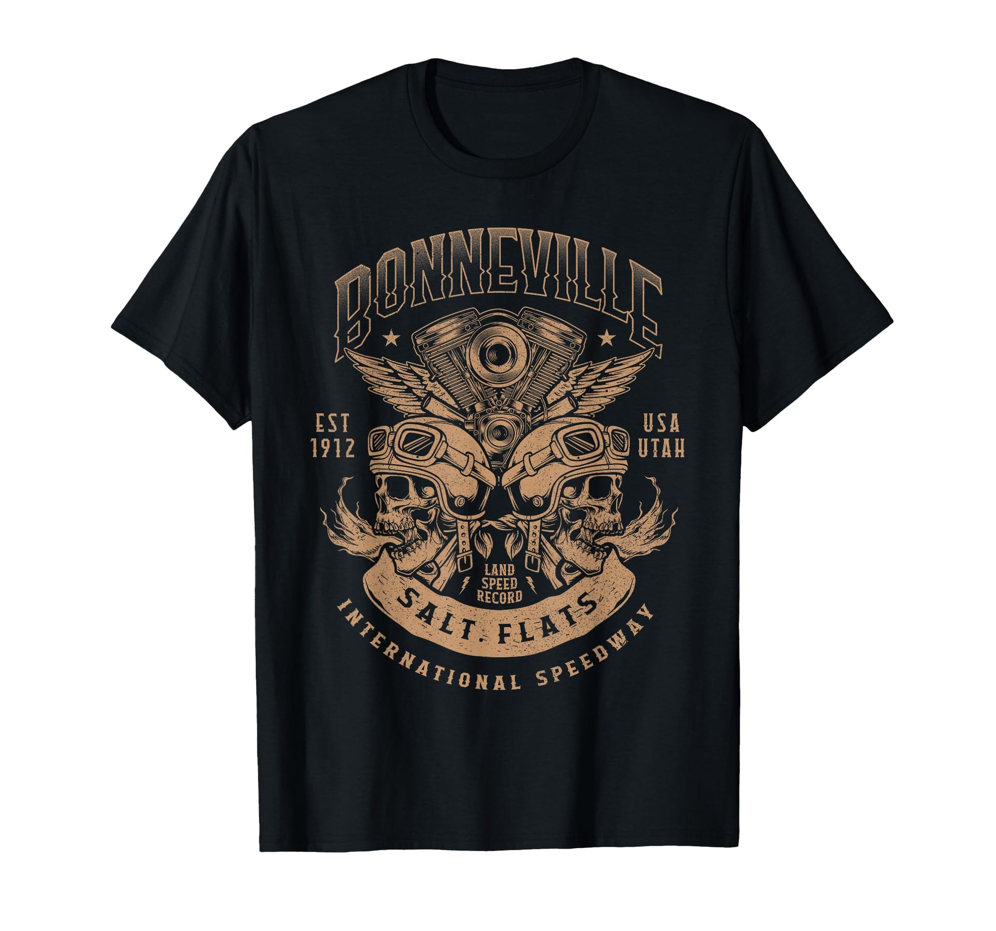 Bonneville Salt Flats Motorcycle Racing T-Shirt - Minimalist Print Unisex - T-Shirt, Sweatshirt, Hoodie