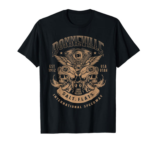 Bonneville Salt Flats Motorcycle Racing T-Shirt - Minimalist Print Unisex - T-Shirt, Sweatshirt, Hoodie