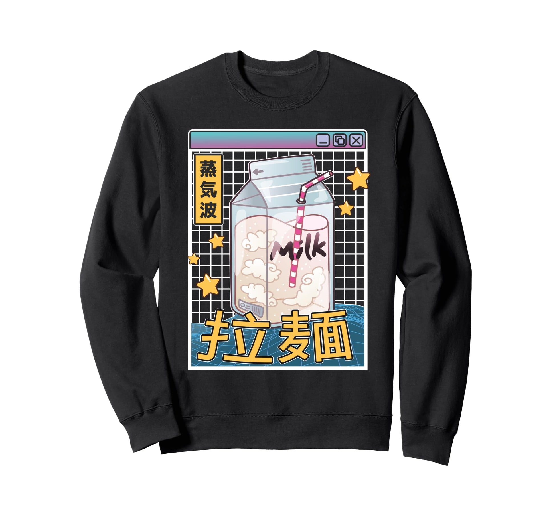 Milk Carton Digital Japan 80S Otaku Sweatshirt - Unique Graphic Unisex - T-Shirt, Sweatshirt, Hoodie