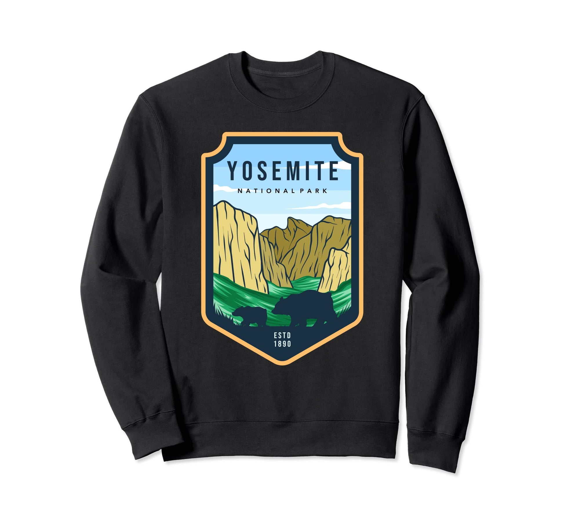Yosemite National Park Usa Bears Sweatshirt - Streetwear Style Unisex - T-Shirt, Sweatshirt, Hoodie