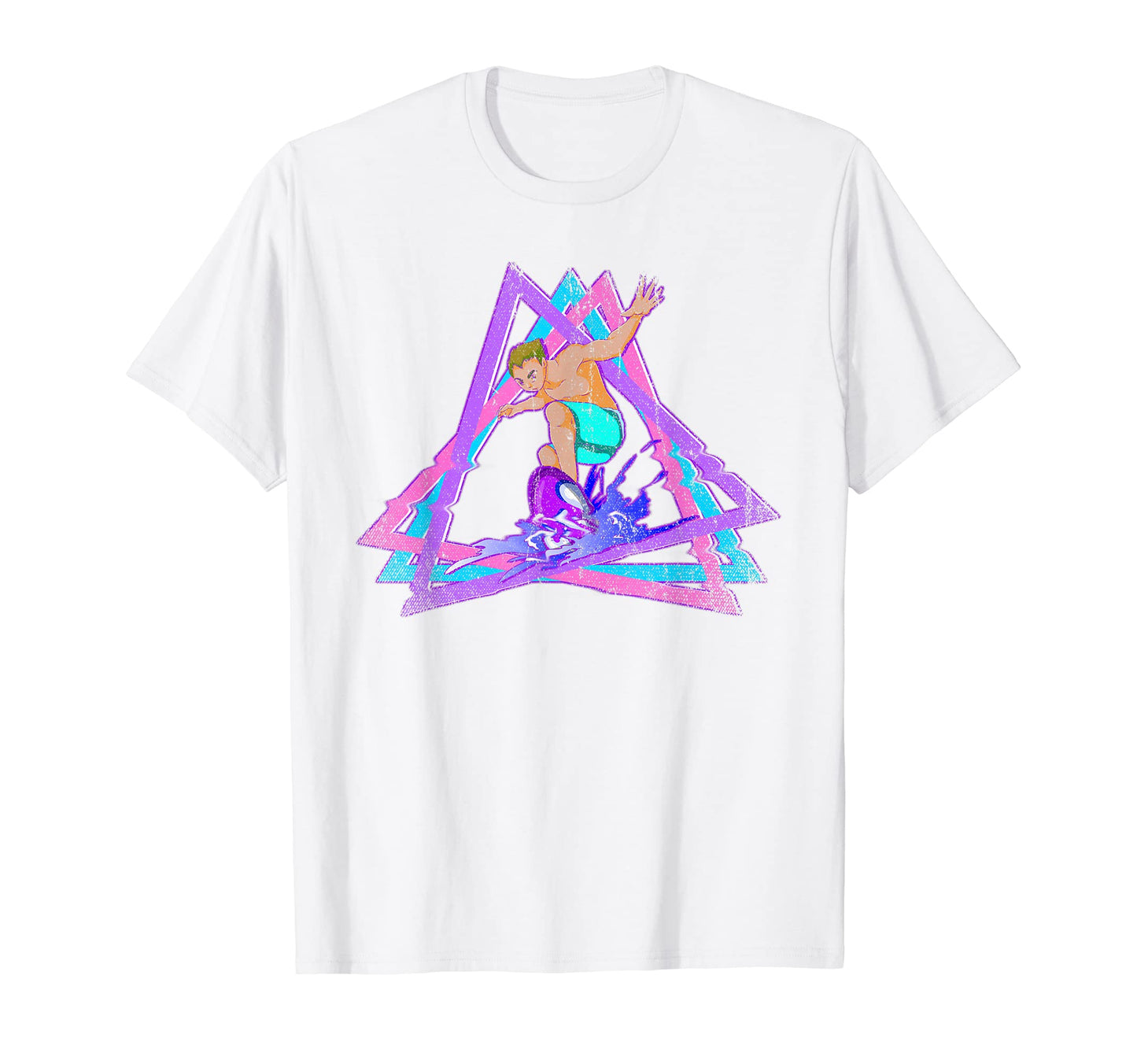 Surf Water Sport Vaporwave Surfing 90S T-Shirt - Graphic Print for Adults - T-Shirt, Sweatshirt, Hoodie