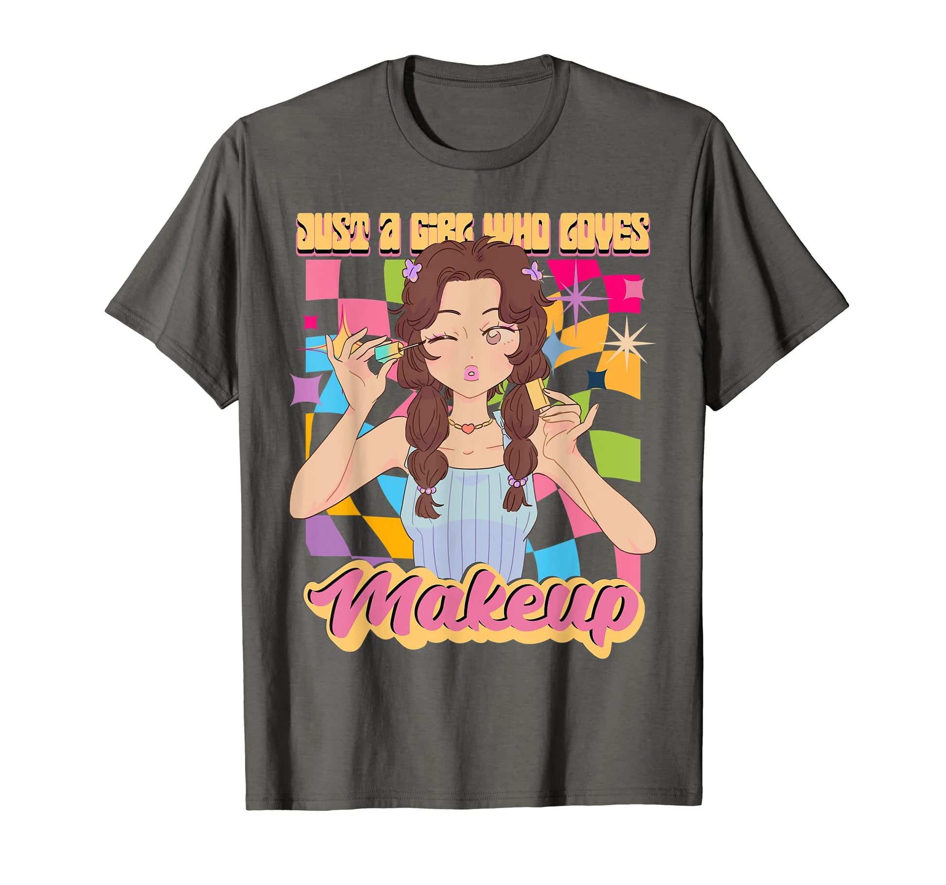 Anime Who Loves Makeup Rainbow Japan T-Shirt - Aesthetic Graphic Unisex - T-Shirt, Sweatshirt, Hoodie