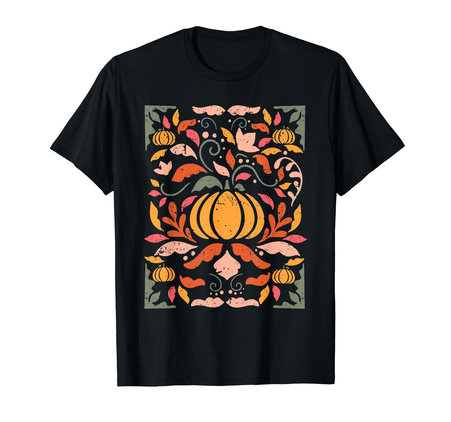 Pumpkins Boho Floral T-Shirt - Aesthetic Graphic Men Women - T-Shirt, Sweatshirt, Hoodie