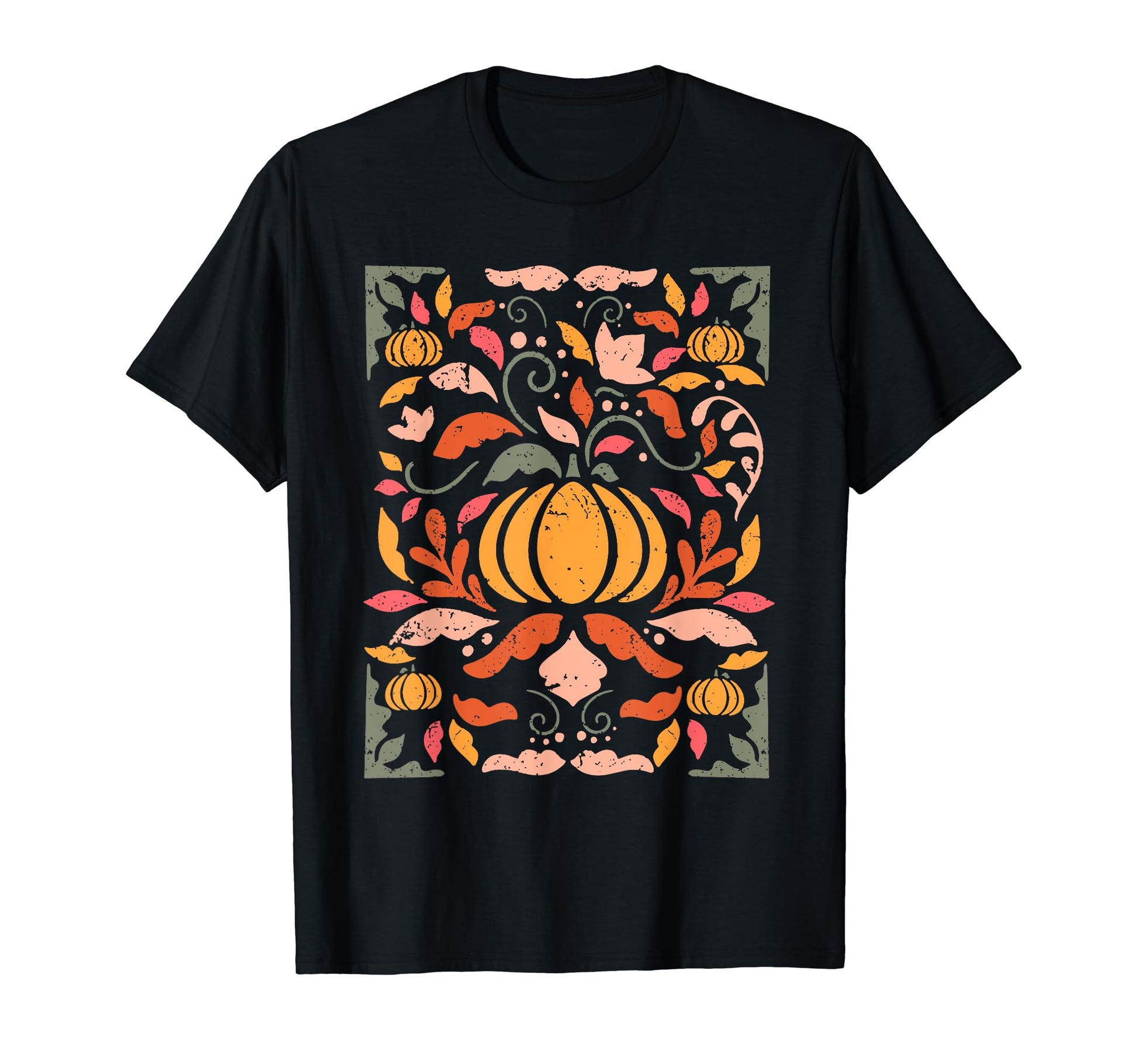 Pumpkins Boho Floral T-Shirt - Aesthetic Graphic Men Women - T-Shirt, Sweatshirt, Hoodie