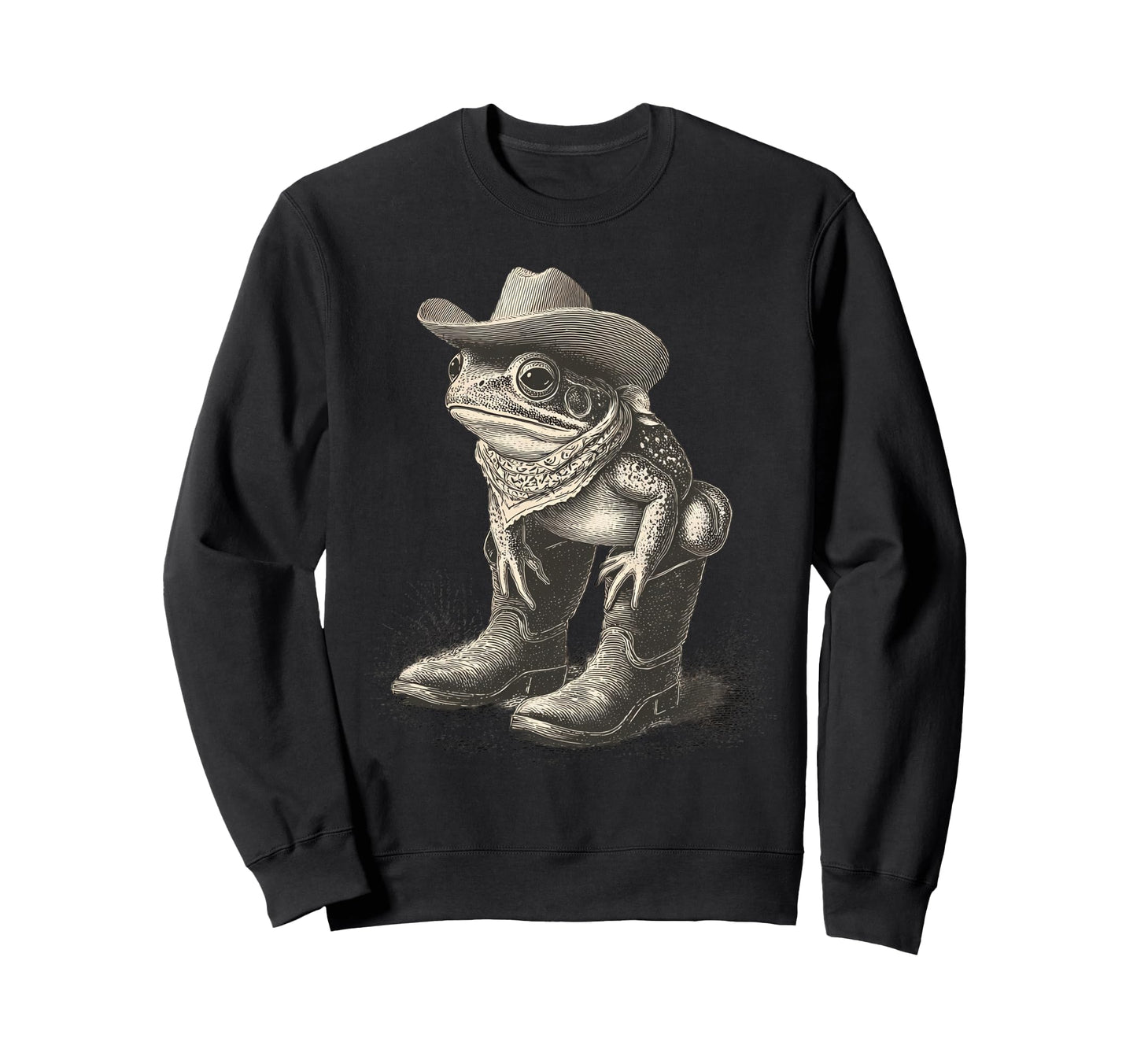 Country Cowboy Frog Toad Rodeo Sweatshirt - Casual Everyday Wear Unisex - T-Shirt, Sweatshirt, Hoodie