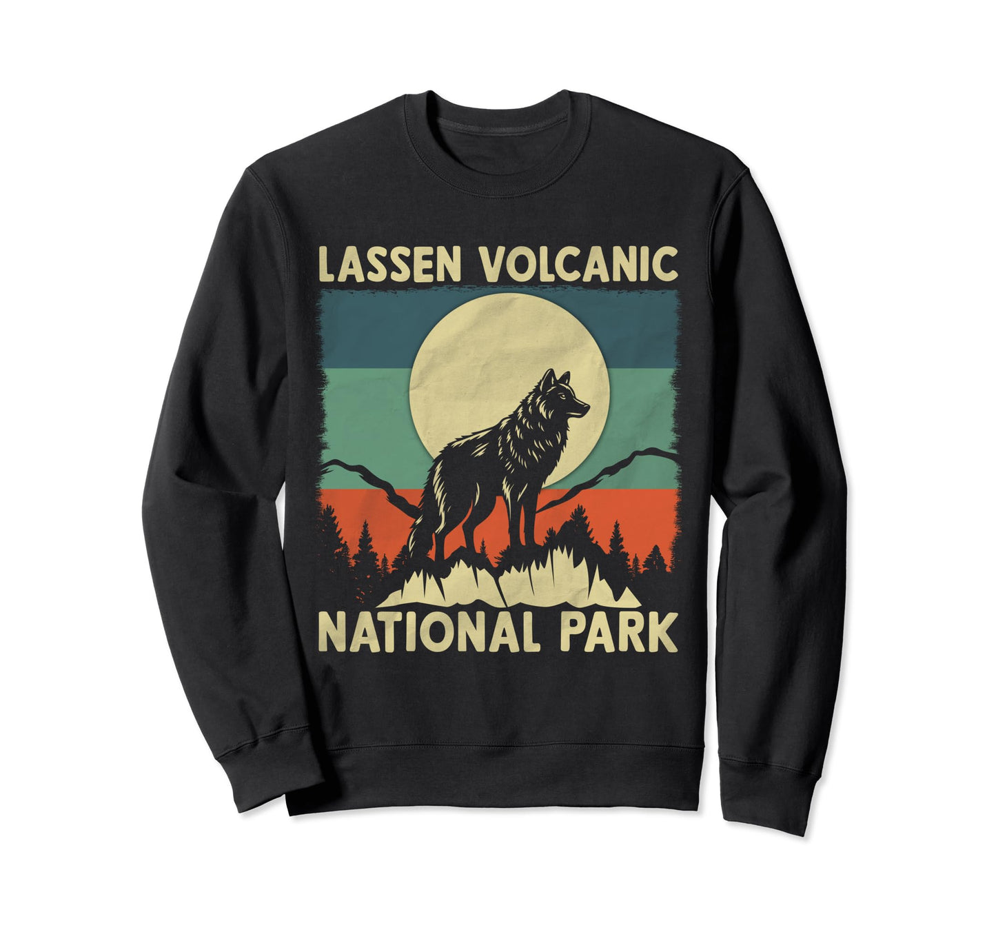 Wolf Lassen Volcanic National Park Sweatshirt - Custom Art Print Men Women - T-Shirt, Sweatshirt, Hoodie