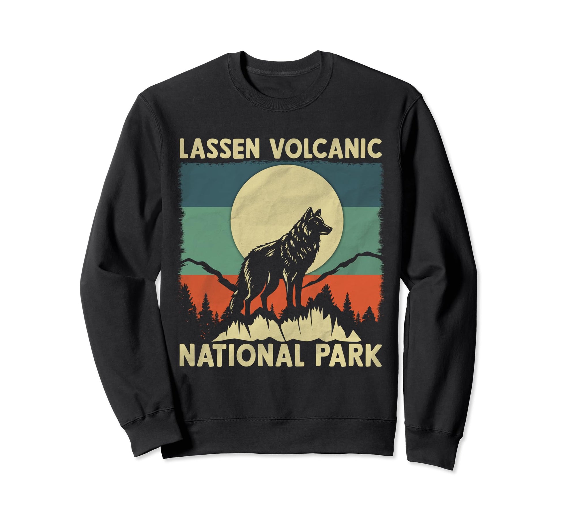 Wolf Lassen Volcanic National Park Sweatshirt - Custom Art Print Men Women - T-Shirt, Sweatshirt, Hoodie
