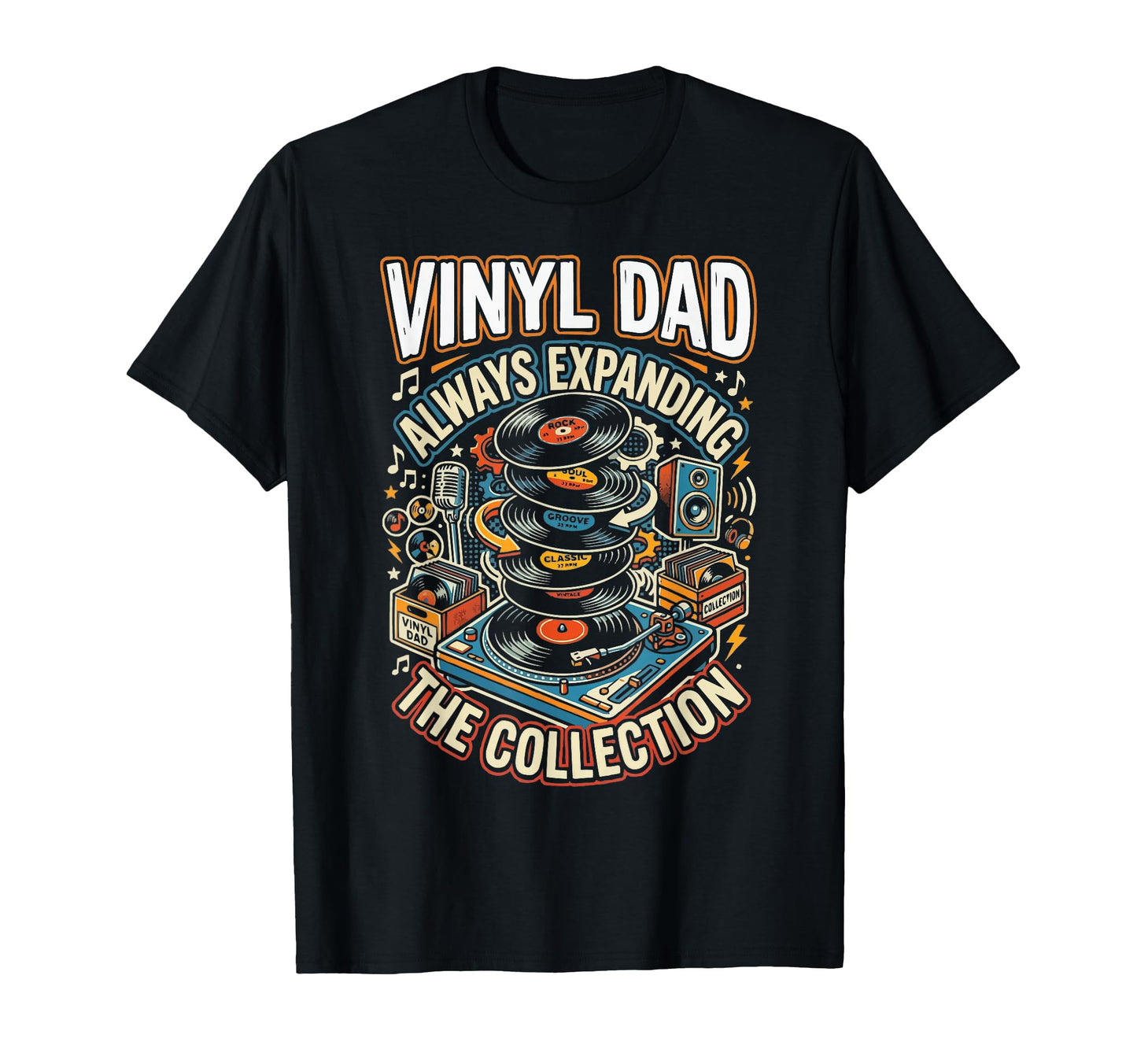 Vinyl Record Player Vinyl Collector Dad T-Shirt - Aesthetic Graphic Unisex - T-Shirt, Sweatshirt, Hoodie