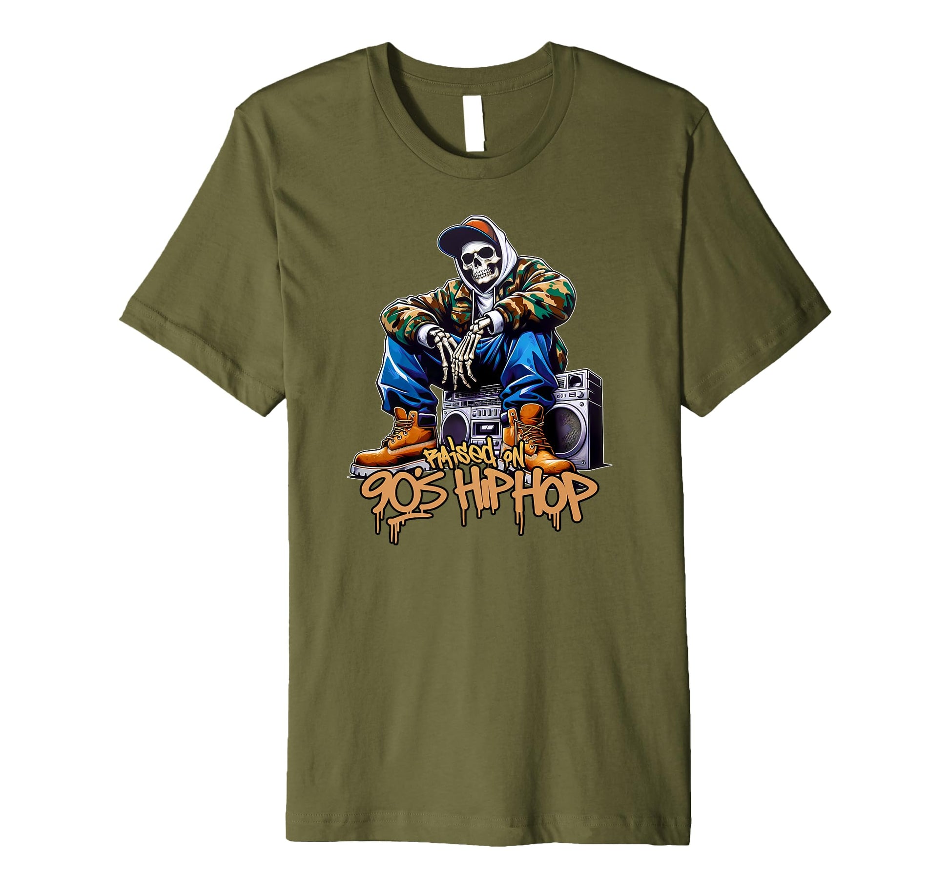 Raised 90S Hip Hop Camo Dope T-Shirt - Casual Everyday Wear for Adults - T-Shirt, Sweatshirt, Hoodie