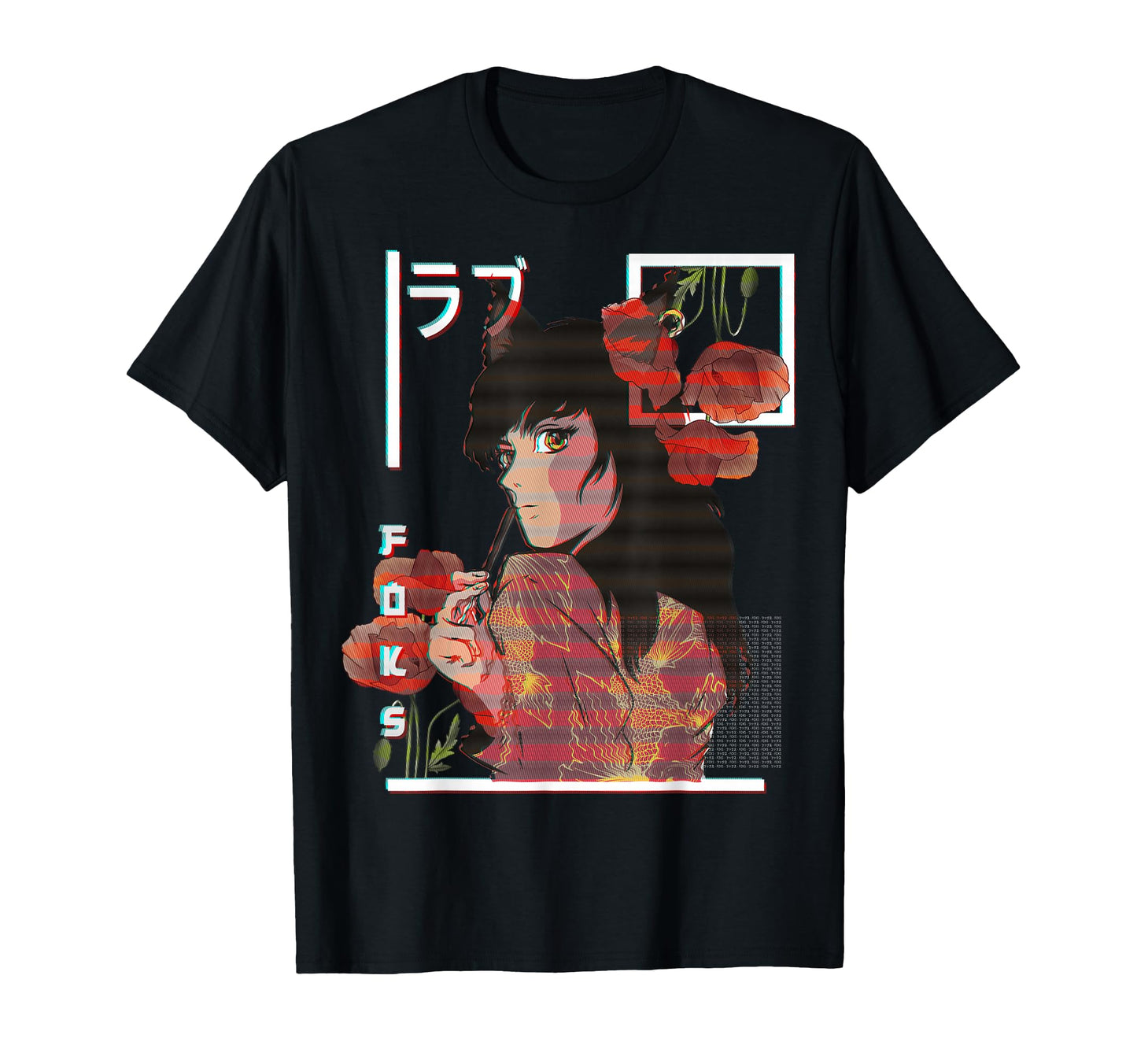 Anime Rgb Glitch Japanese Aesthetic T-Shirt - Novelty Apparel Men Women - T-Shirt, Sweatshirt, Hoodie