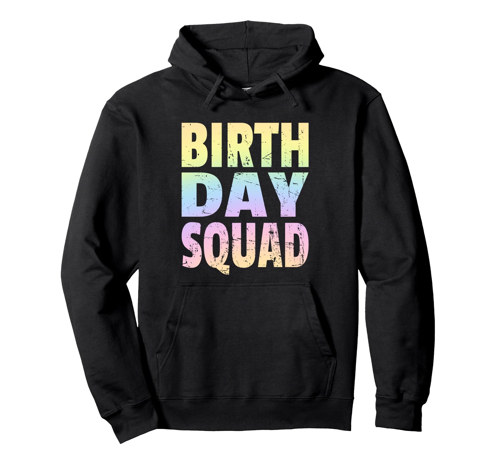 Birthday Squad Matching Group Pastel Hoodie - Streetwear Style for Adults - T-Shirt, Sweatshirt, Hoodie