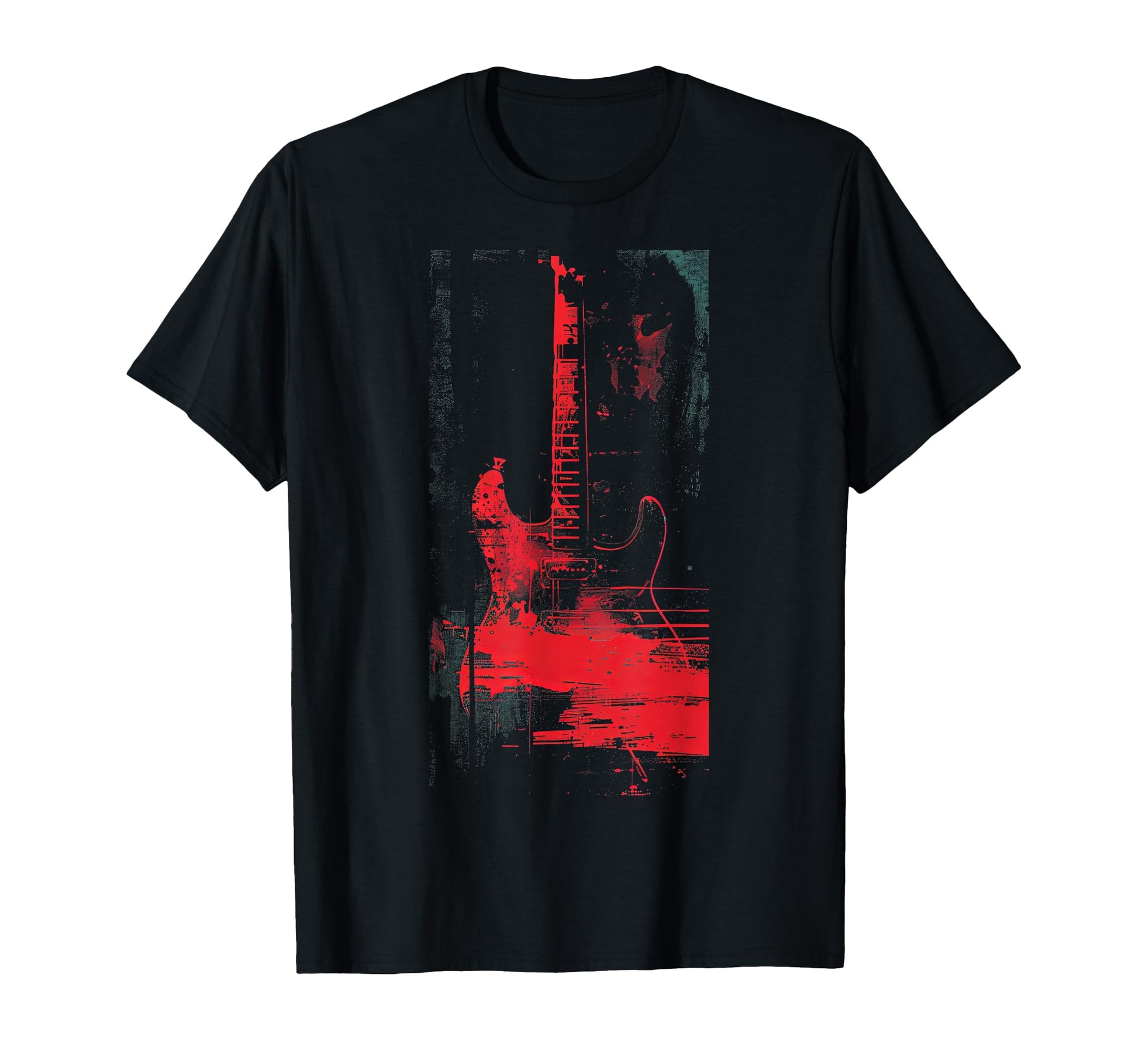 Grunge Guitar T-Shirt - Minimalist Print Unisex - T-Shirt, Sweatshirt, Hoodie