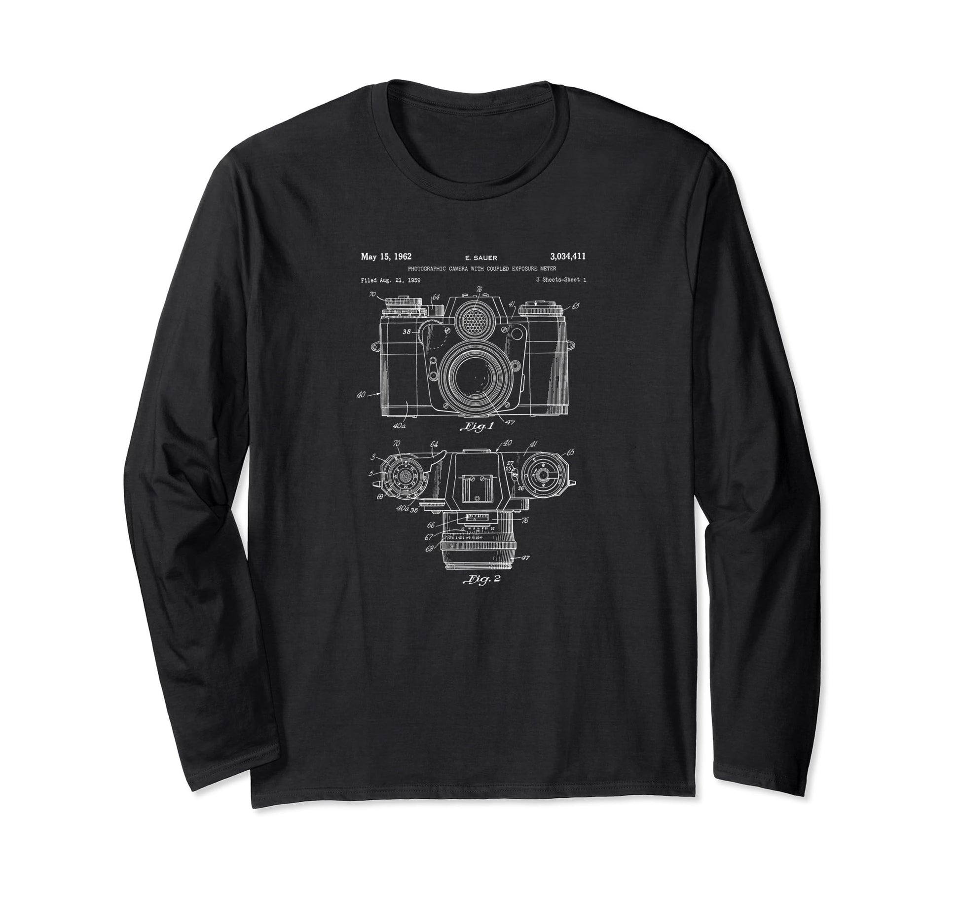 Patent 1962 Camera Photographer Gift T-Shirt - Trendy Graphic Unisex - T-Shirt, Sweatshirt, Hoodie