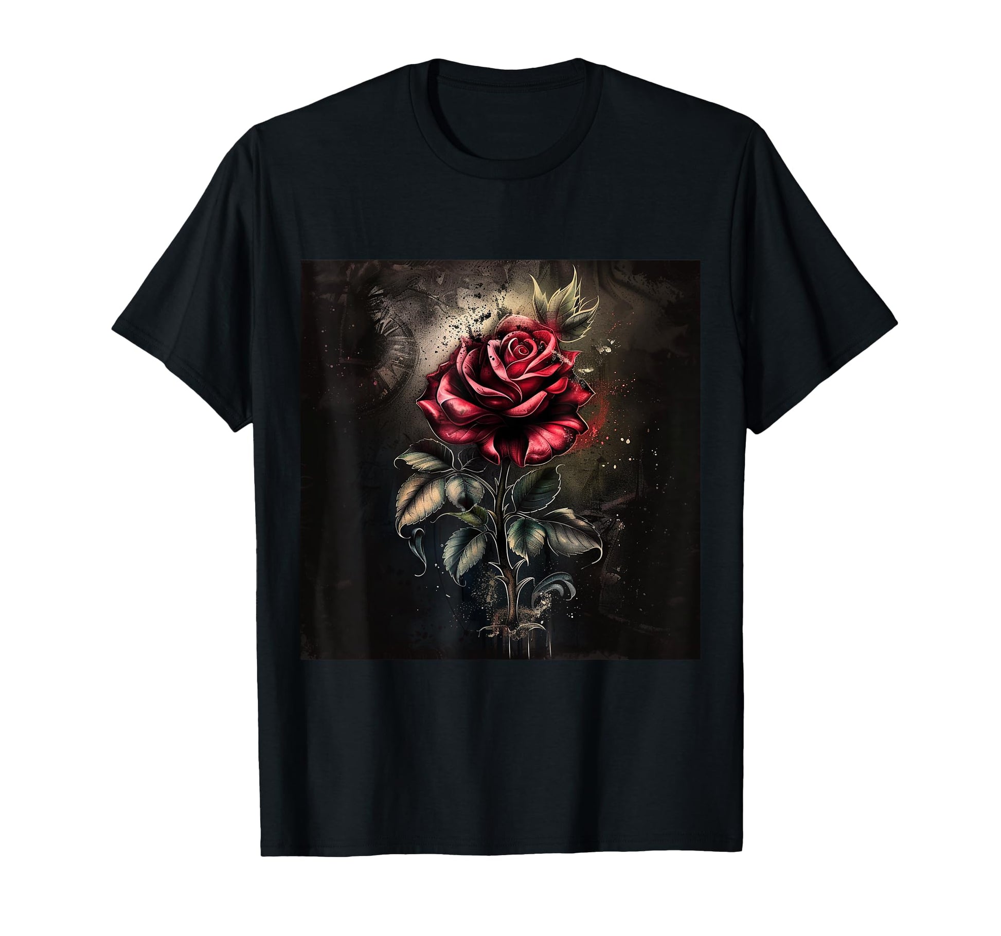 Floral Pattern Gift Flower Tattoo Red Rose T-Shirt - Trendy Graphic Unisex - T-Shirt, Sweatshirt, Hoodie