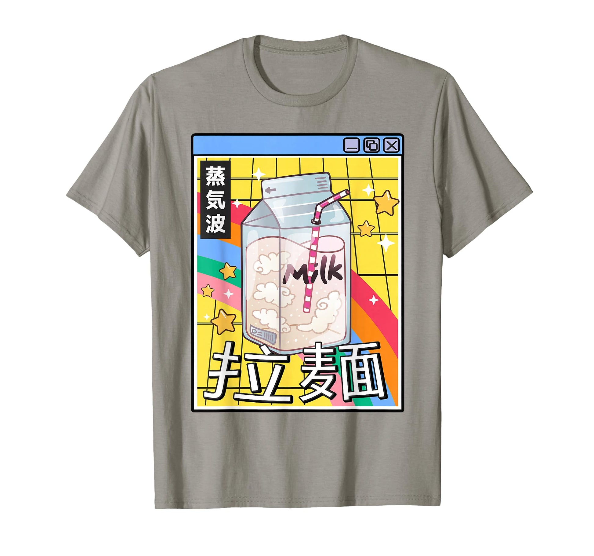 Japan Milk Carton Kawaii Grid T-Shirt - Fun Novelty Design Men Women - T-Shirt, Sweatshirt, Hoodie