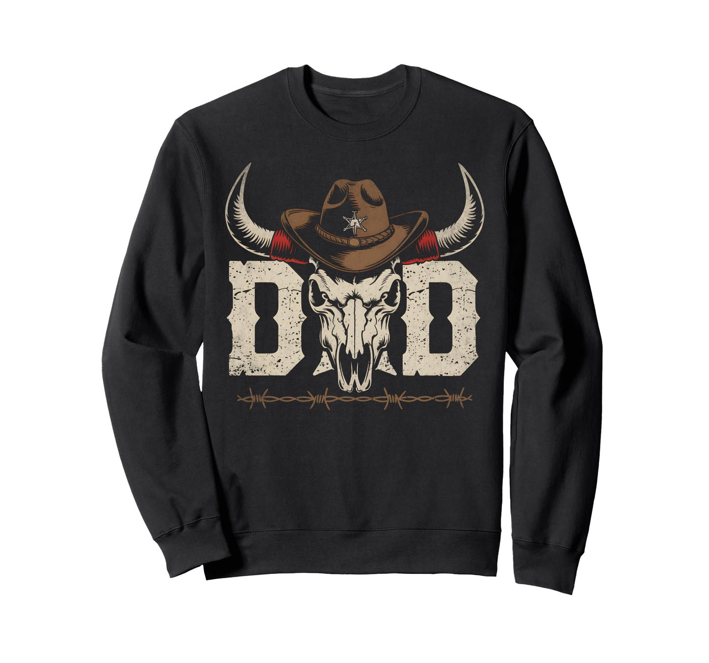 Dad Cowboy Western Rodeo Fathers Day Sweatshirt - Streetwear Style Unisex - T-Shirt, Sweatshirt, Hoodie