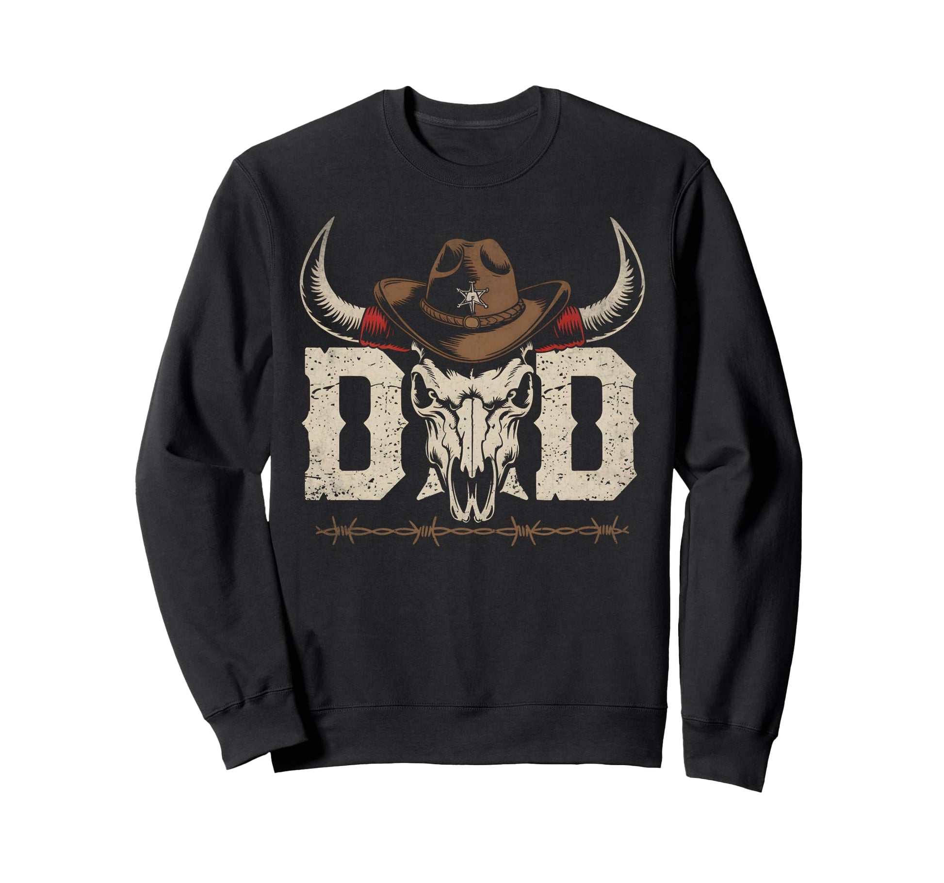 Dad Cowboy Western Rodeo Fathers Day Sweatshirt - Streetwear Style Unisex - T-Shirt, Sweatshirt, Hoodie