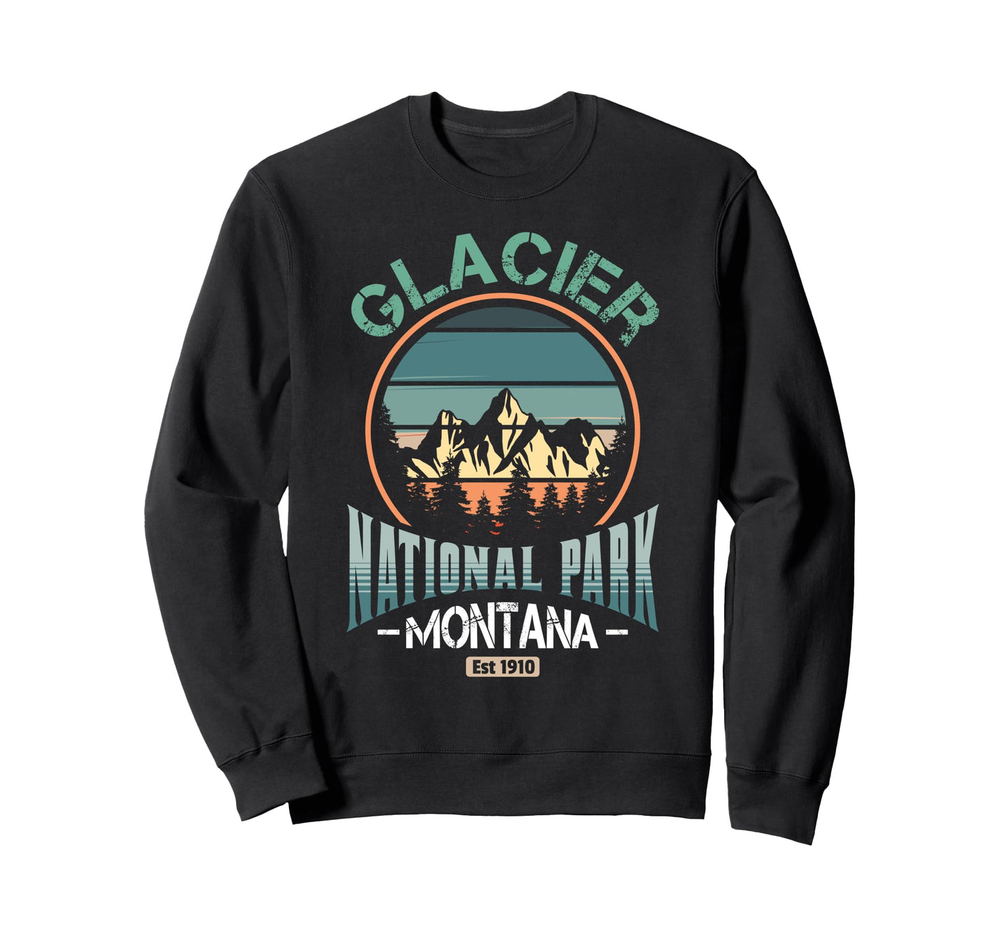 Glacier National Park Montana 1910 Sweatshirt - Streetwear Style Men Women - T-Shirt, Sweatshirt, Hoodie