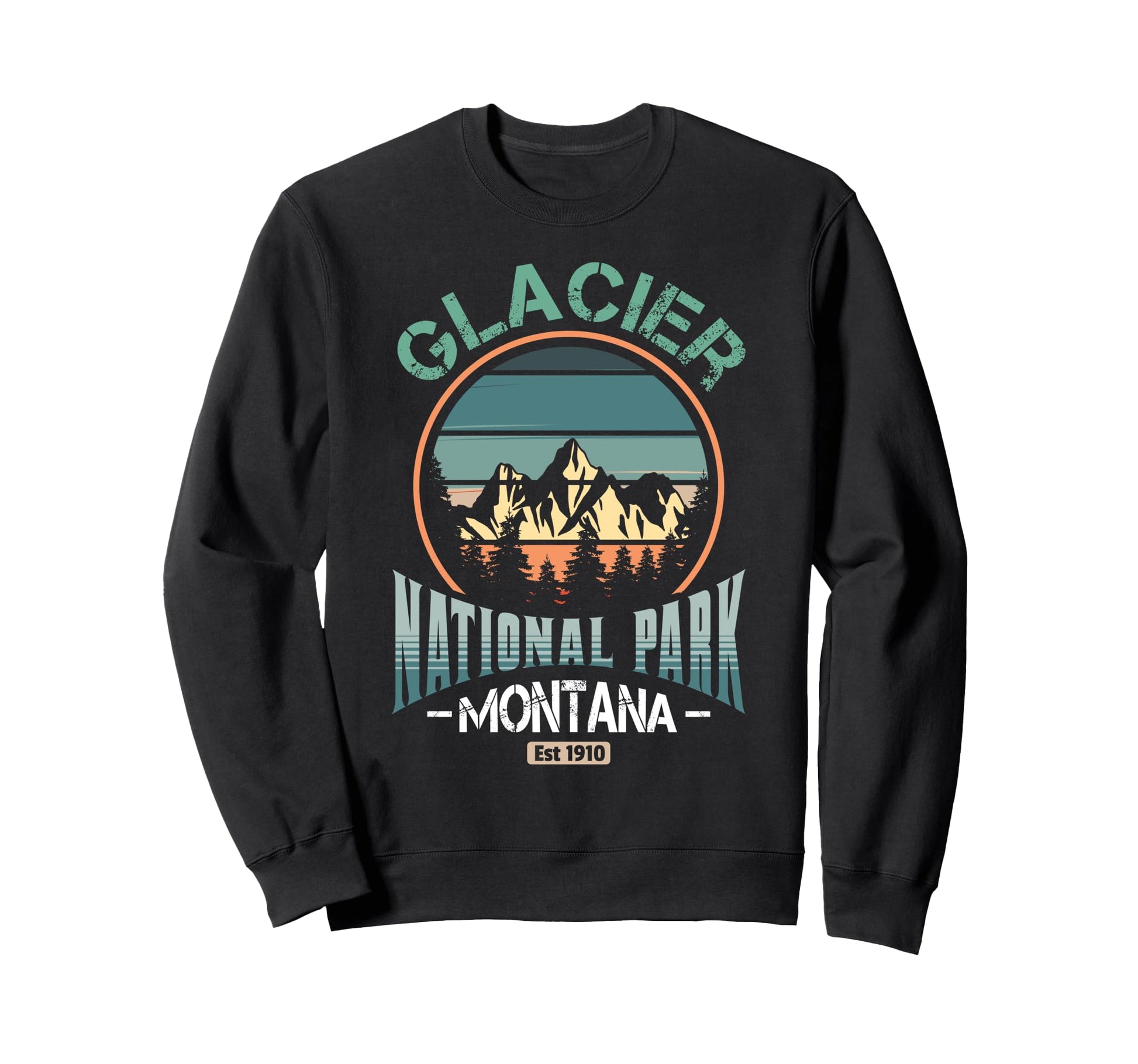 Glacier National Park Montana 1910 Sweatshirt - Streetwear Style Men Women - T-Shirt, Sweatshirt, Hoodie