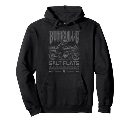 Bonneville Salt Flats Motorcycle Hoodie - Minimalist Print Men Women - T-Shirt, Sweatshirt, Hoodie