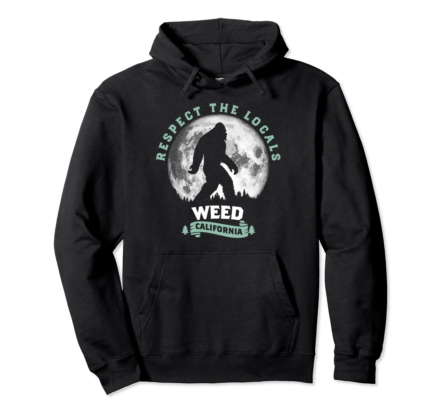 Weed California Bigfoot Night Walk Hoodie - Minimalist Print Unisex - T-Shirt, Sweatshirt, Hoodie