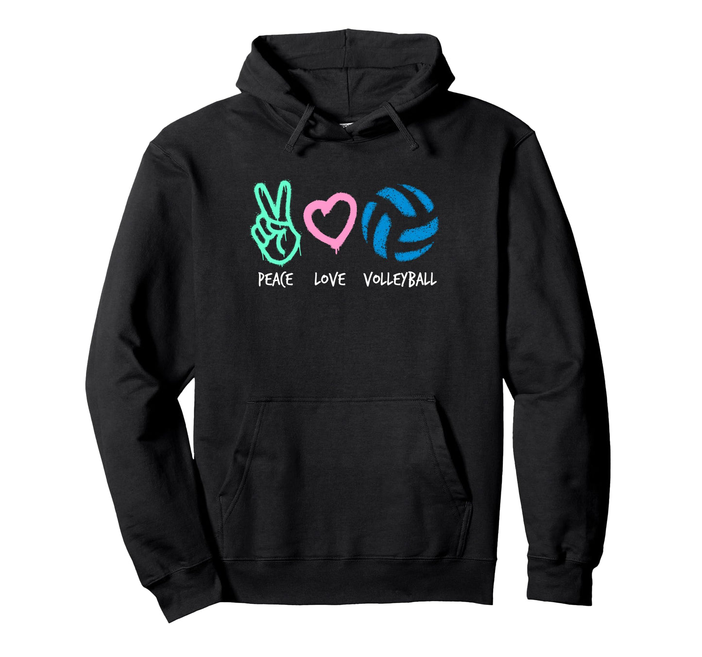 Peace Love Volleyball Volleyball Sweatshirt - Minimalist Print for Adults - T-Shirt, Sweatshirt, Hoodie