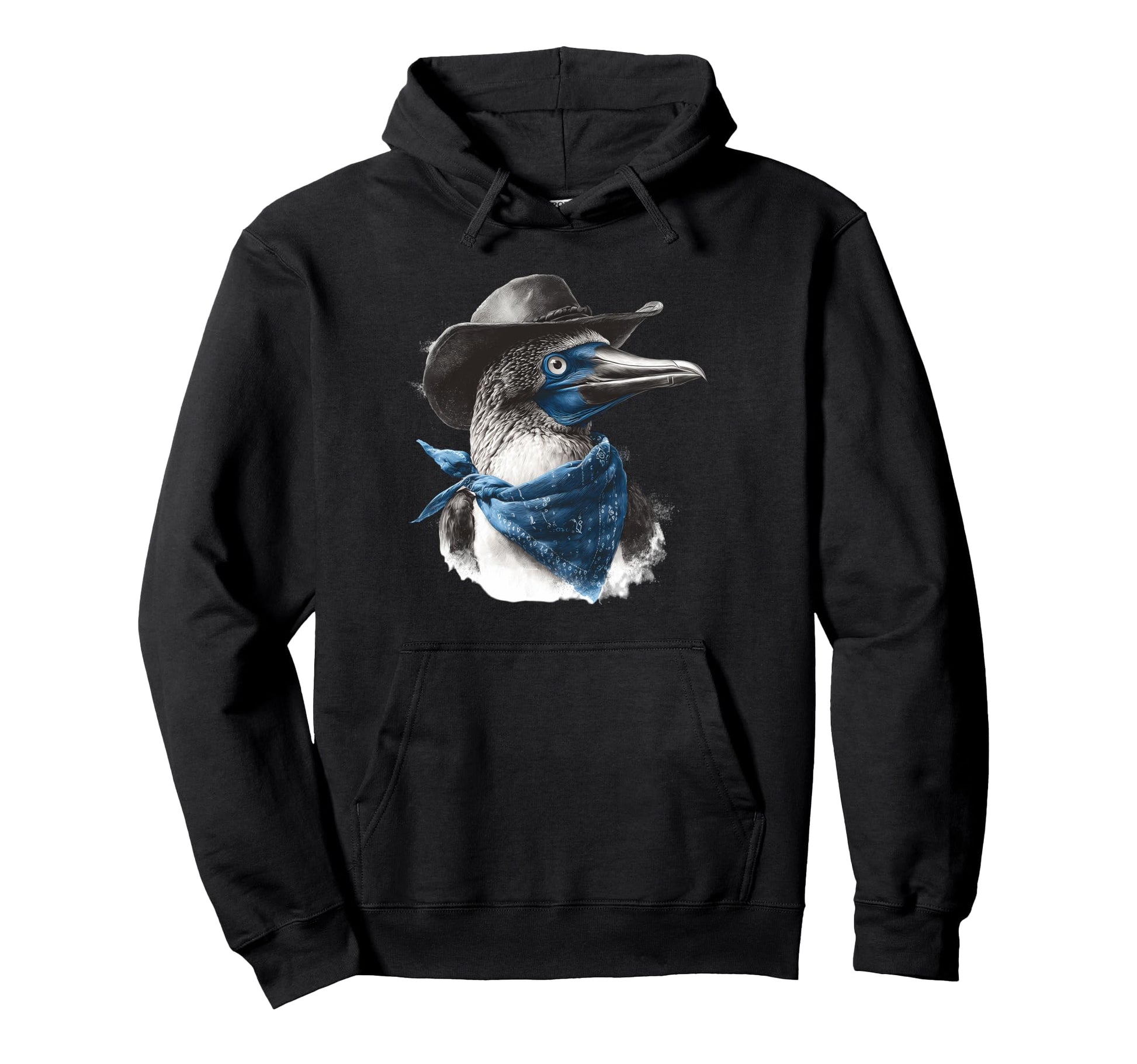 Blue Footed Booby Cowboy Cowgirl Hoodie - Minimalist Print for Adults - T-Shirt, Sweatshirt, Hoodie