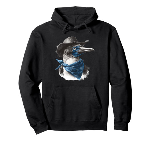 Blue Footed Booby Cowboy Cowgirl Hoodie - Minimalist Print for Adults - T-Shirt, Sweatshirt, Hoodie