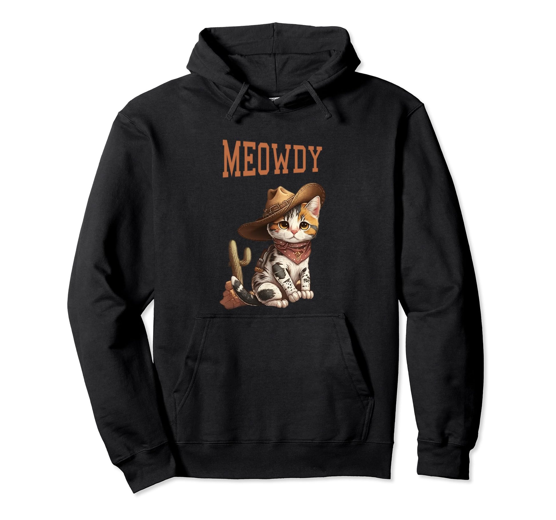 Meowdy Partner Funny Country Music Cat Hoodie - Novelty Apparel for Adults - T-Shirt, Sweatshirt, Hoodie