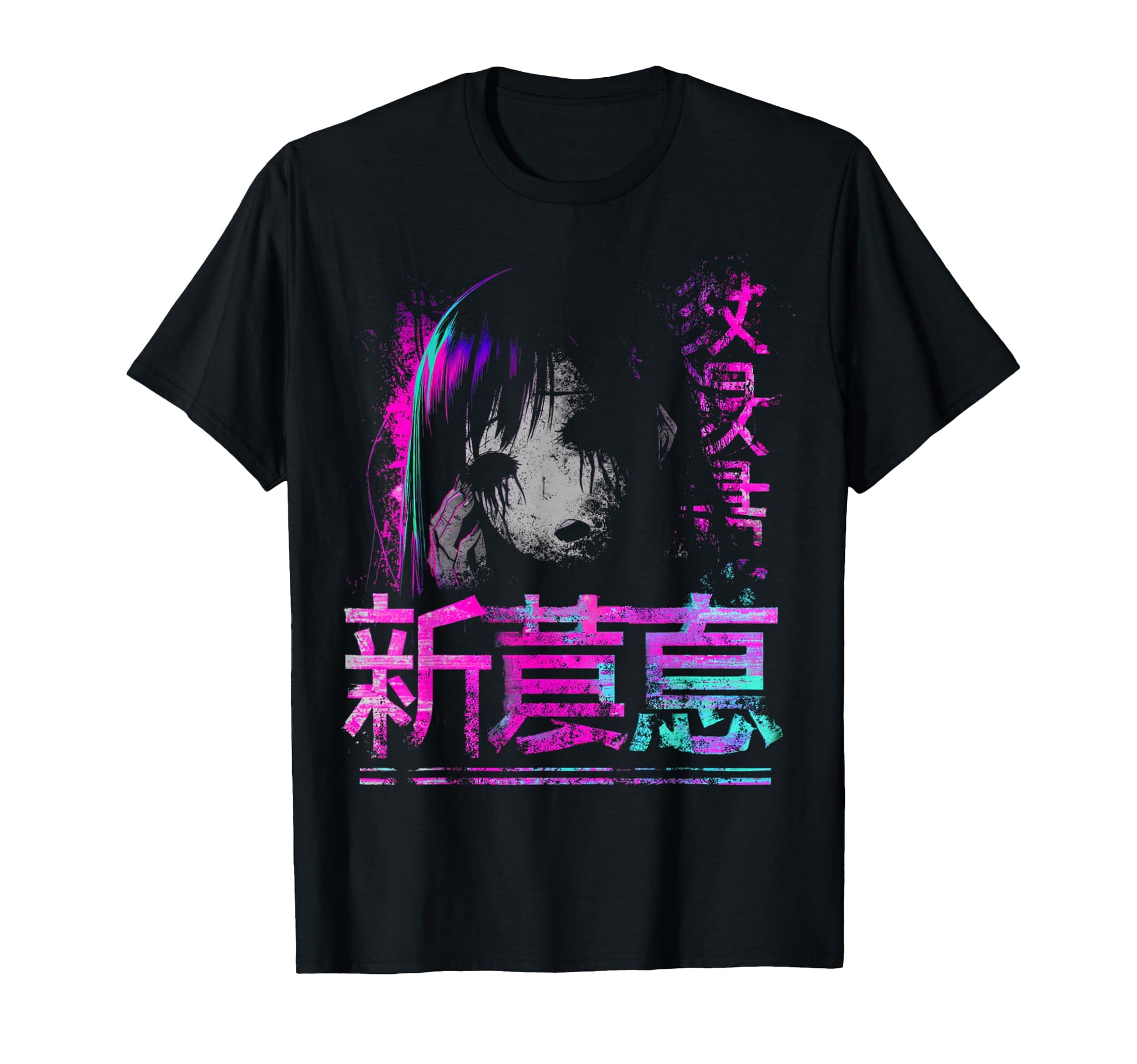 Goth Grunge Demon Anime Waifu T-Shirt - Casual Everyday Wear for Adults - T-Shirt, Sweatshirt, Hoodie