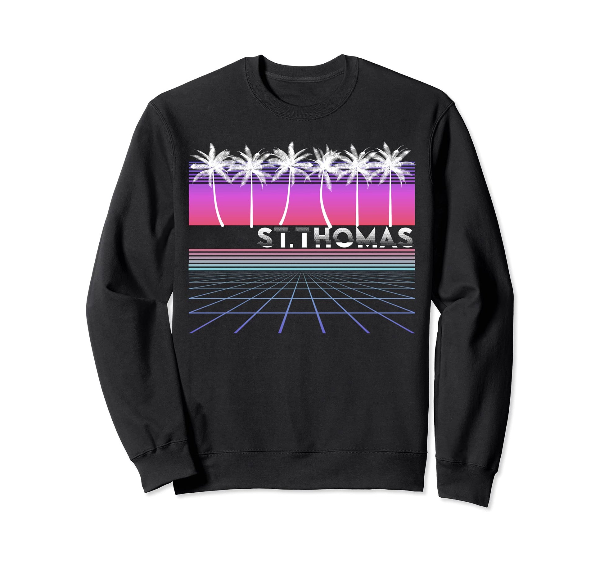 Saint St Thomas 80S 90S Vaporwave Sweatshirt - Unique Graphic for Adults - T-Shirt, Sweatshirt, Hoodie