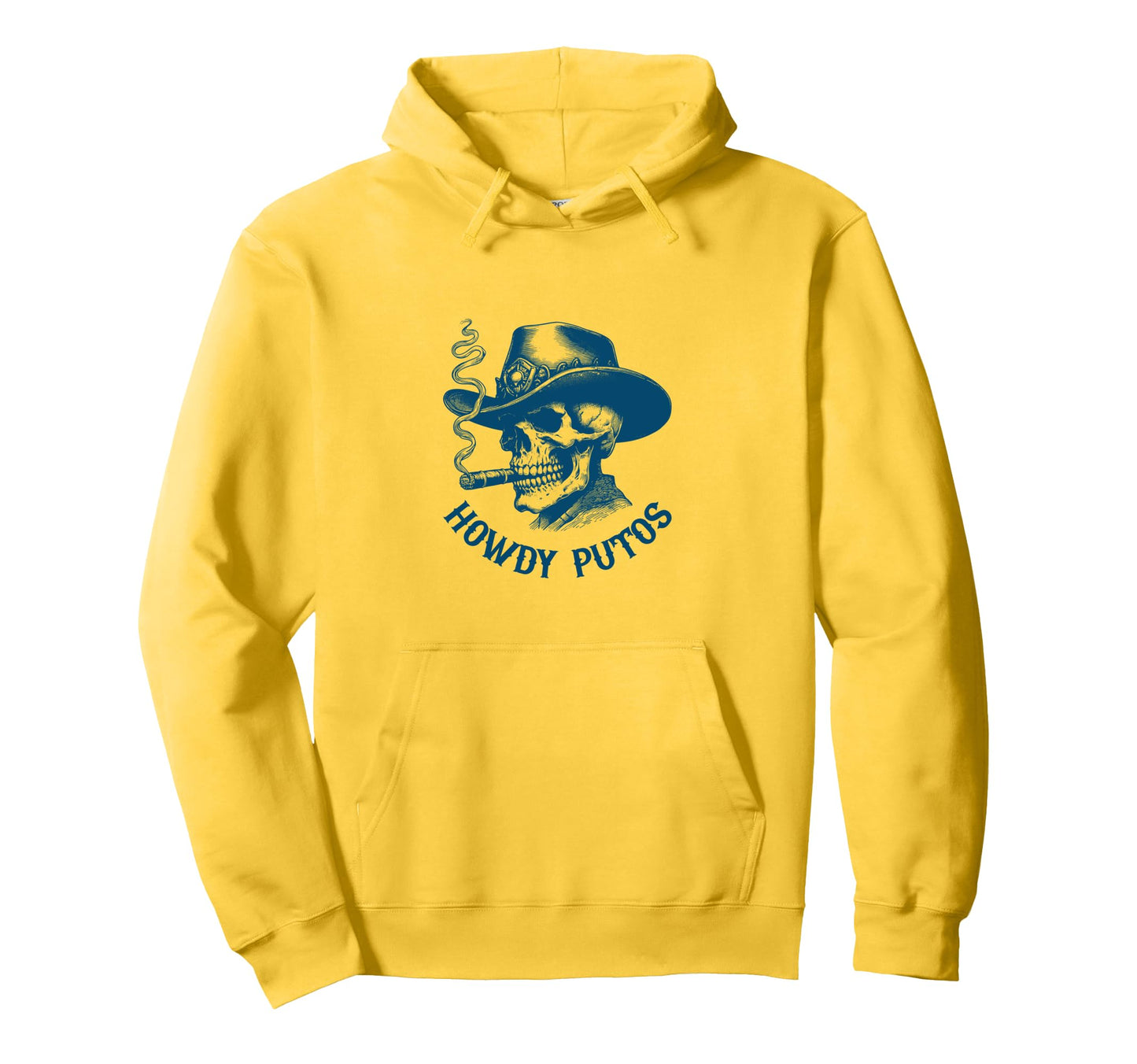 Howdy Putos Skull Cowboy Western Hoodie - Graphic Print Unisex - T-Shirt, Sweatshirt, Hoodie
