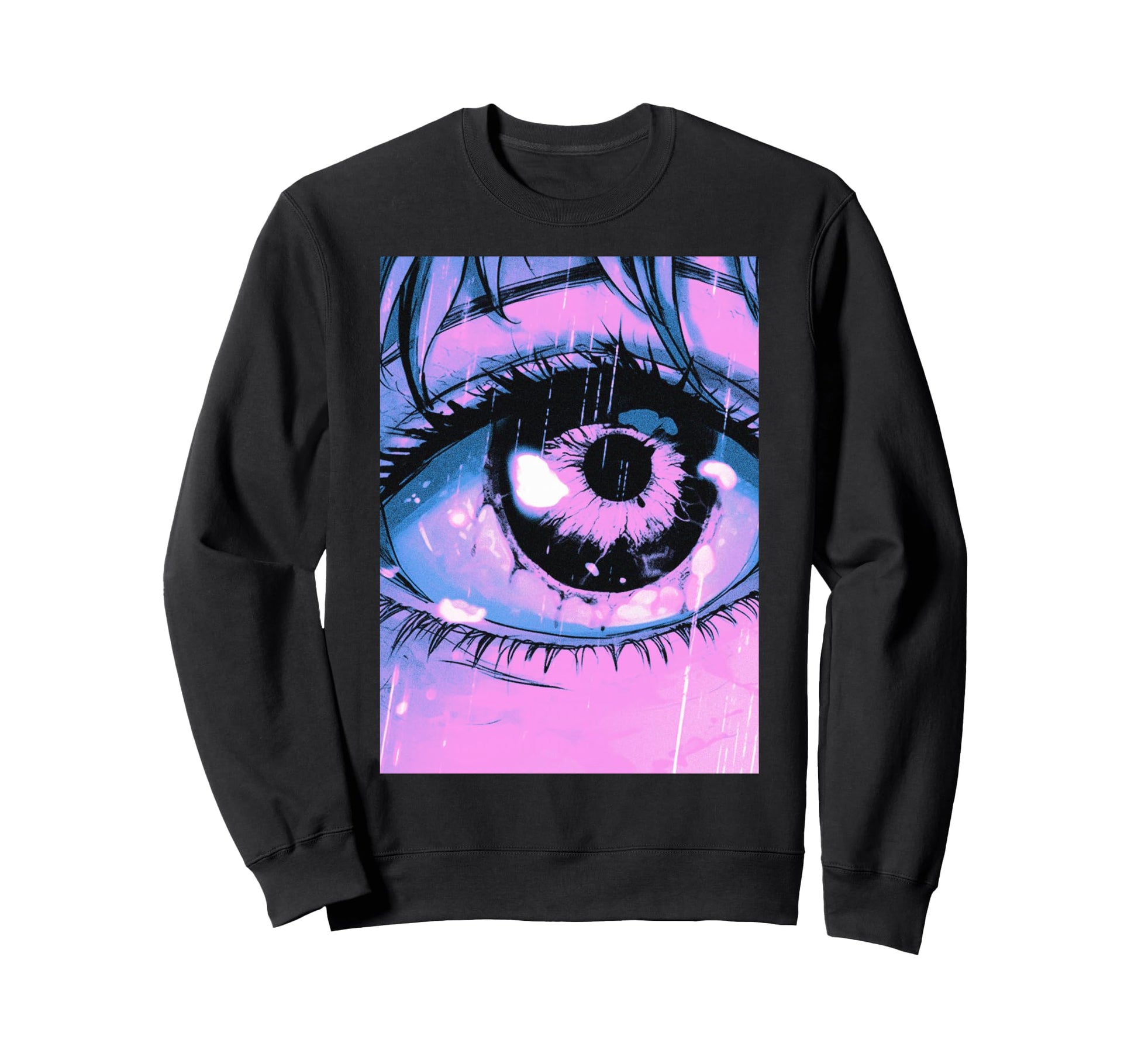 Anime Eye Grunge Eyeball Pastel Sweatshirt - Fun Novelty Design Men Women - T-Shirt, Sweatshirt, Hoodie