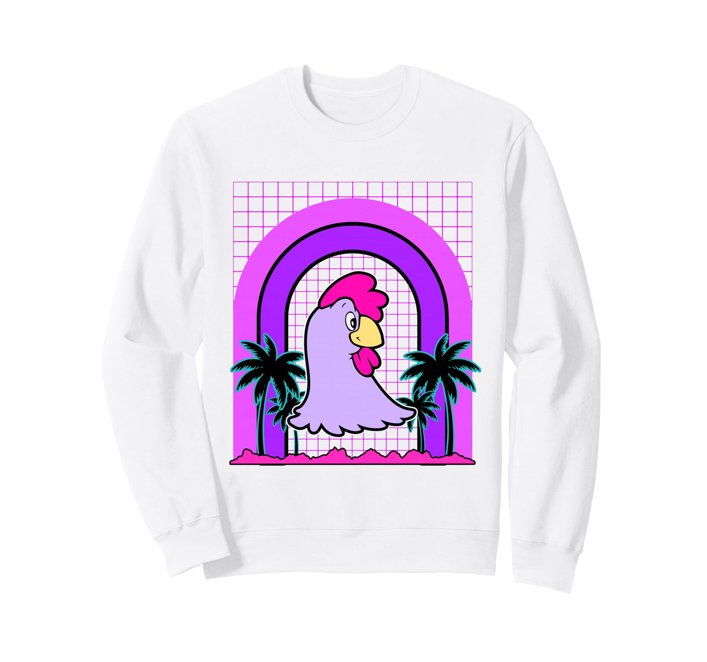 Aesthetic Vaporwave Outfits Chicken Sweatshirt - Novelty Apparel Unisex - T-Shirt, Sweatshirt, Hoodie