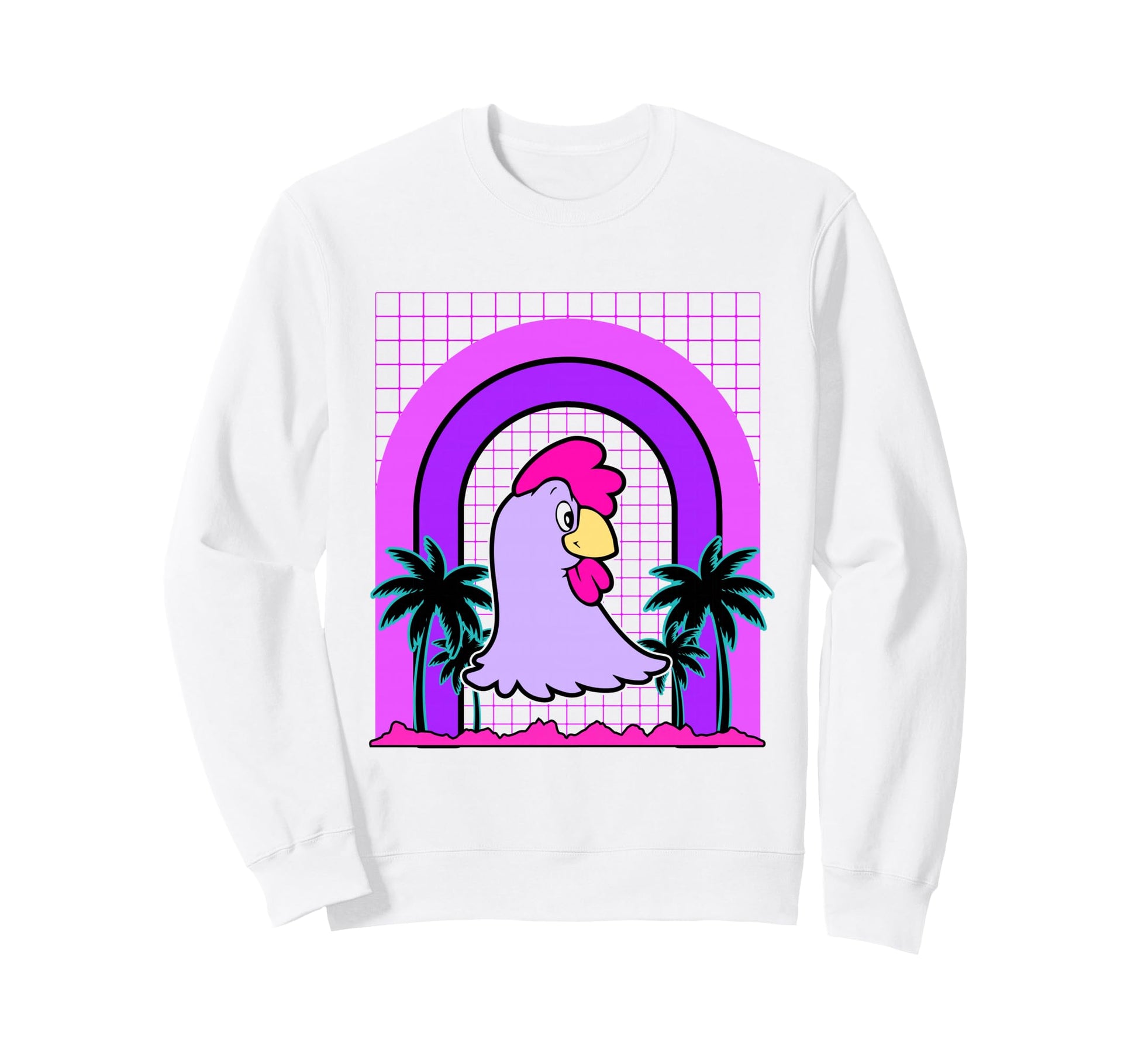 Aesthetic Vaporwave Outfits Chicken Sweatshirt - Novelty Apparel Unisex - T-Shirt, Sweatshirt, Hoodie