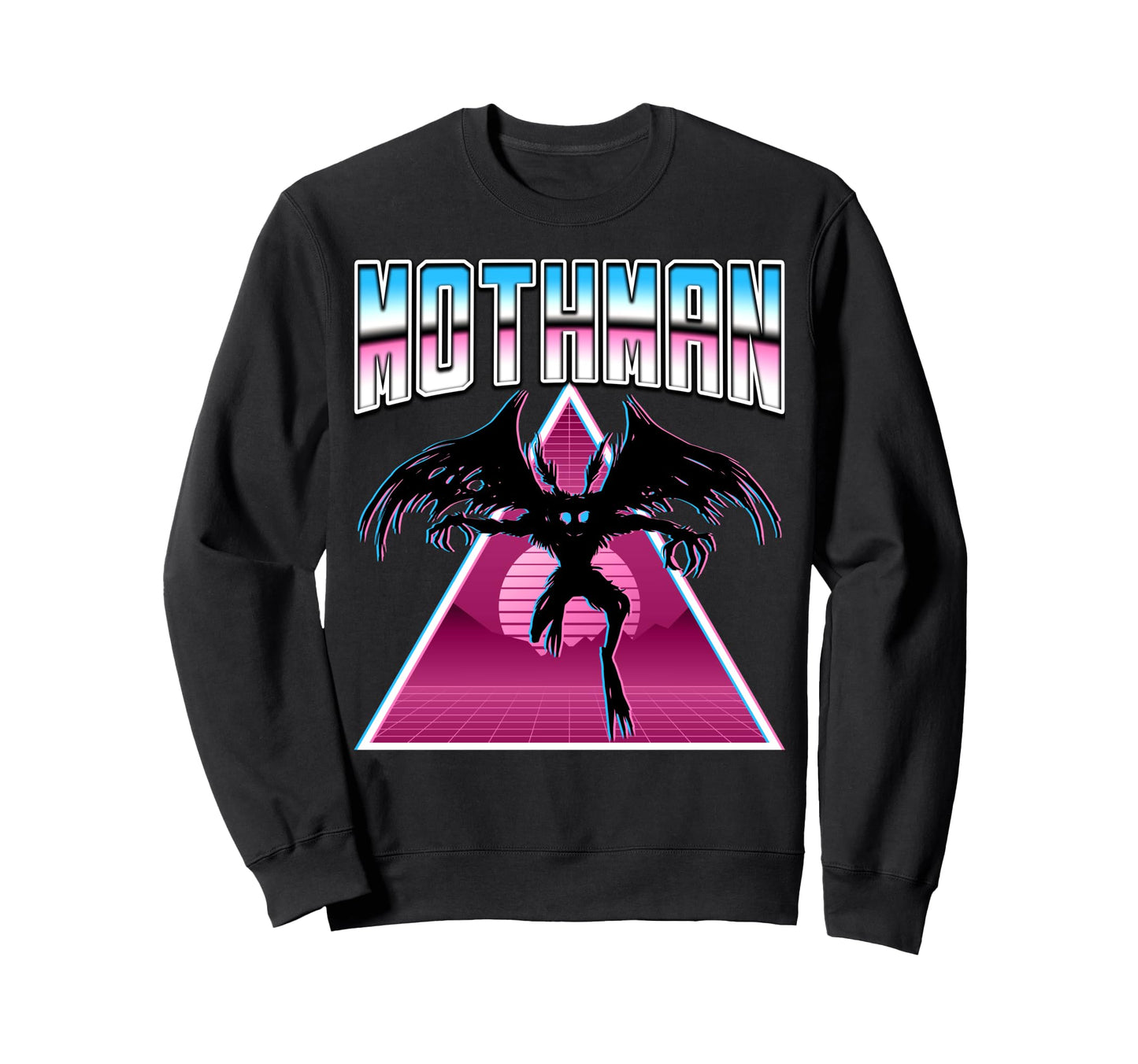 Vaporwave Aesthetic Mothman Sweatshirt - Aesthetic Graphic Men Women - T-Shirt, Sweatshirt, Hoodie