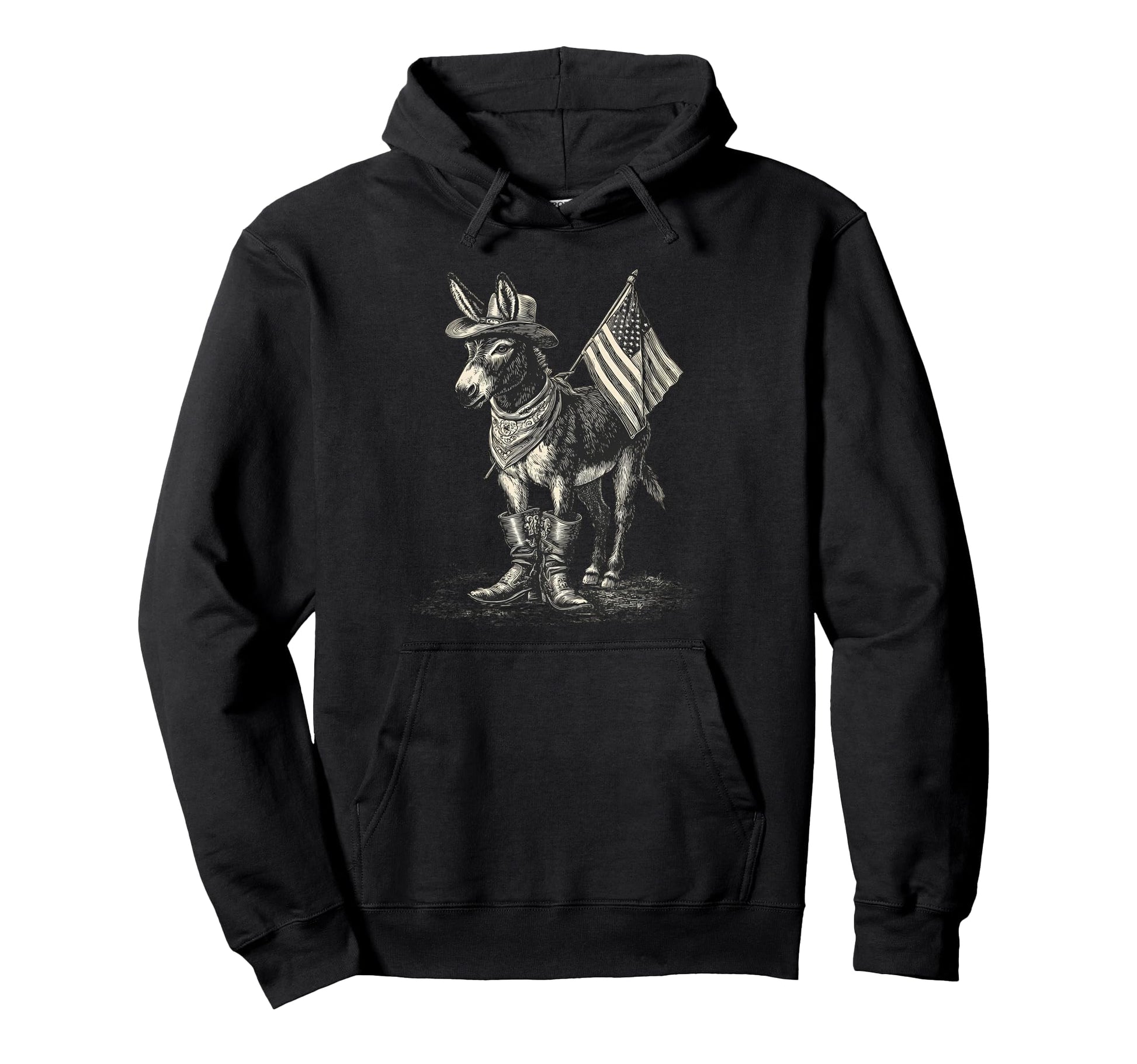 Country Cowboy Donkey Rodeo Cowgirl Hoodie - Novelty Apparel Men Women - T-Shirt, Sweatshirt, Hoodie