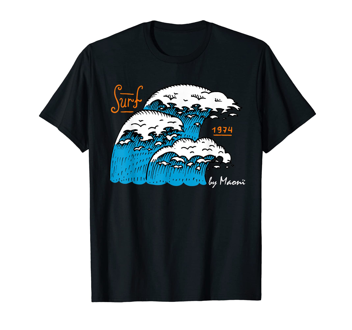 Welle Ocean 1974 Surf Club Palm Tree T-Shirt - Aesthetic Graphic Unisex - T-Shirt, Sweatshirt, Hoodie