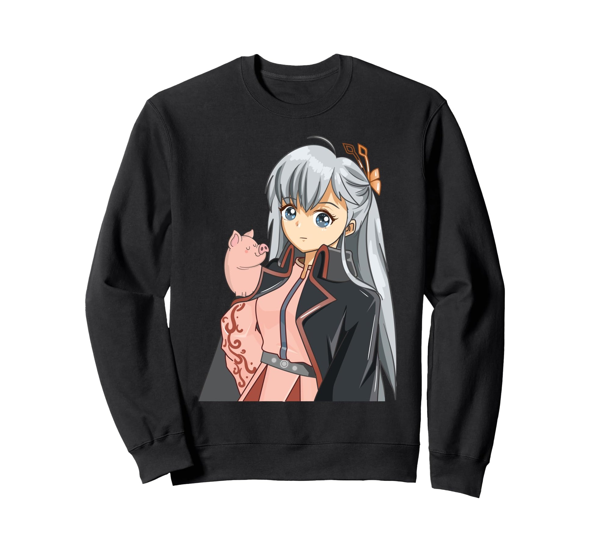 Anime Pig Japanese Aesthetics Sweatshirt - Custom Art Print for Adults - T-Shirt, Sweatshirt, Hoodie
