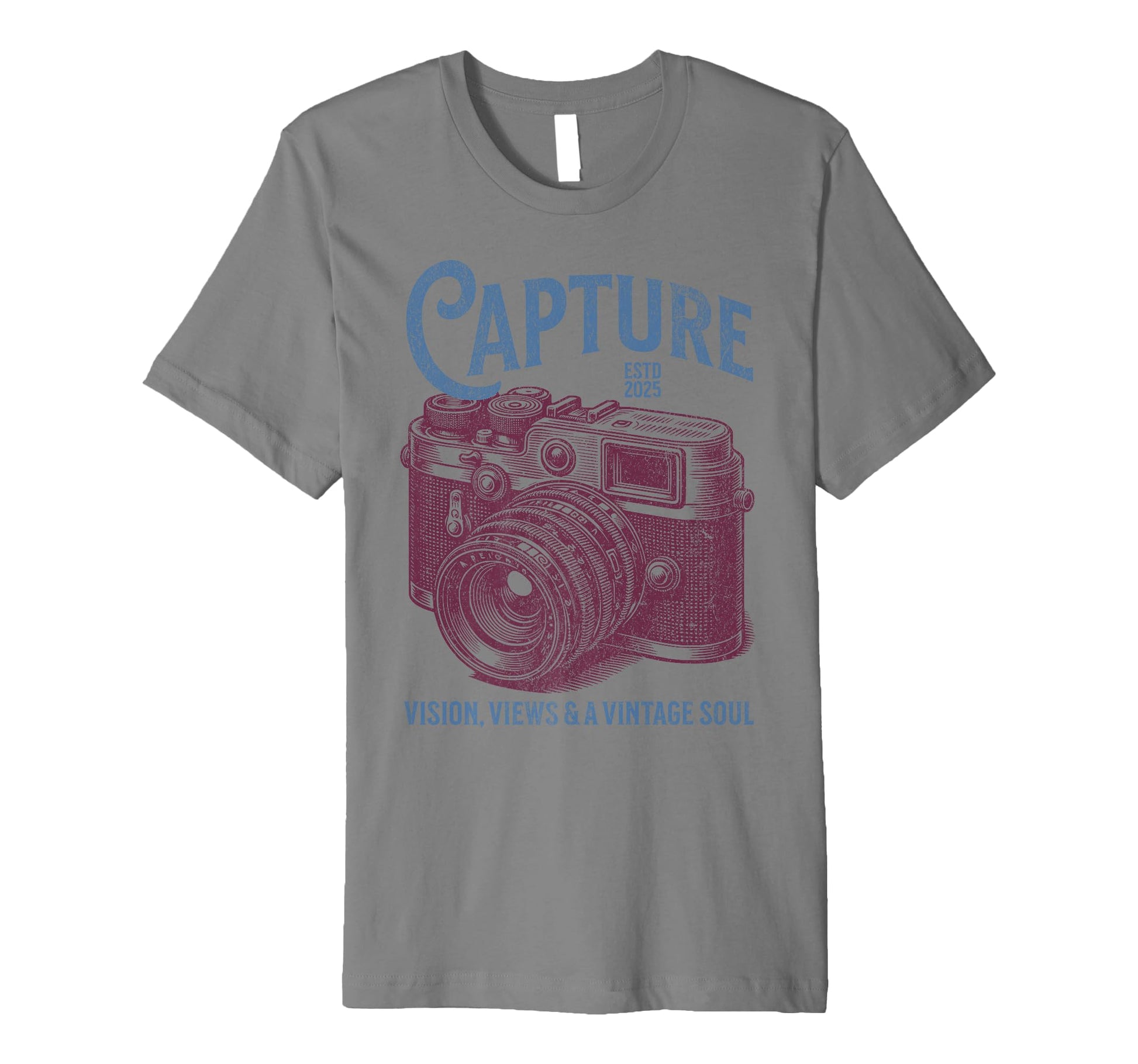 Capture Vision Views Camera Mens T-Shirt - Streetwear Style for Adults - T-Shirt, Sweatshirt, Hoodie