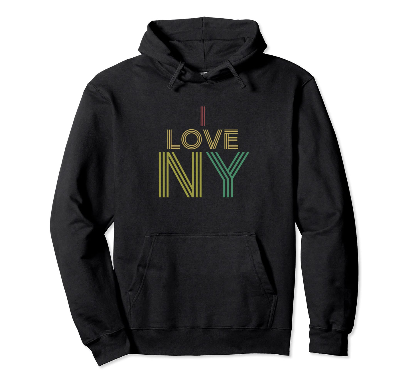 I Love Ny New York Bf Distressed Hoodie - Novelty Apparel Unisex - T-Shirt, Sweatshirt, Hoodie