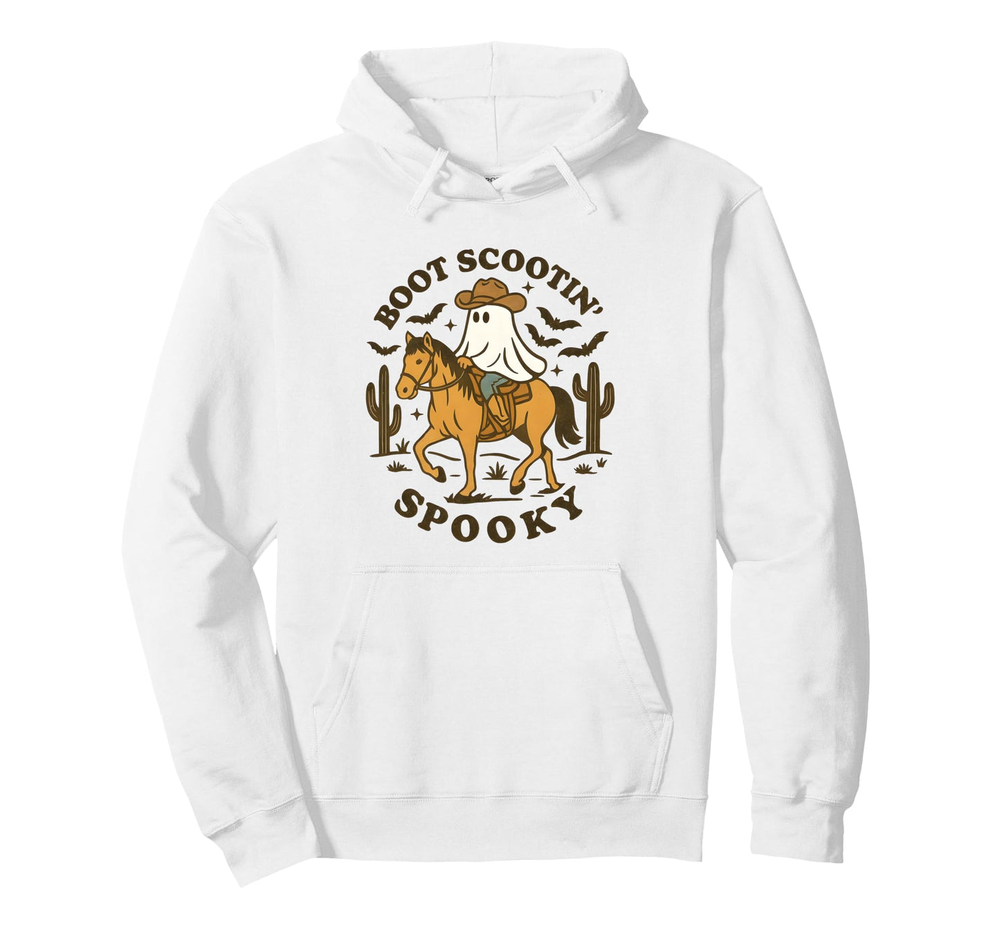 Boot Scootin Spooky Western Hoodie - Casual Everyday Wear Men Women - T-Shirt, Sweatshirt, Hoodie