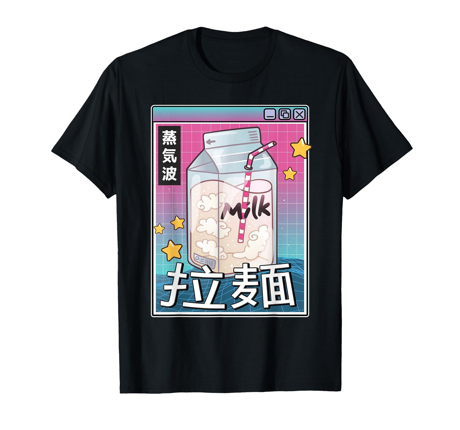 Japan Milk Carton Kawaii Grid Vaporwave T-Shirt - Trendy Graphic Men Women - T-Shirt, Sweatshirt, Hoodie