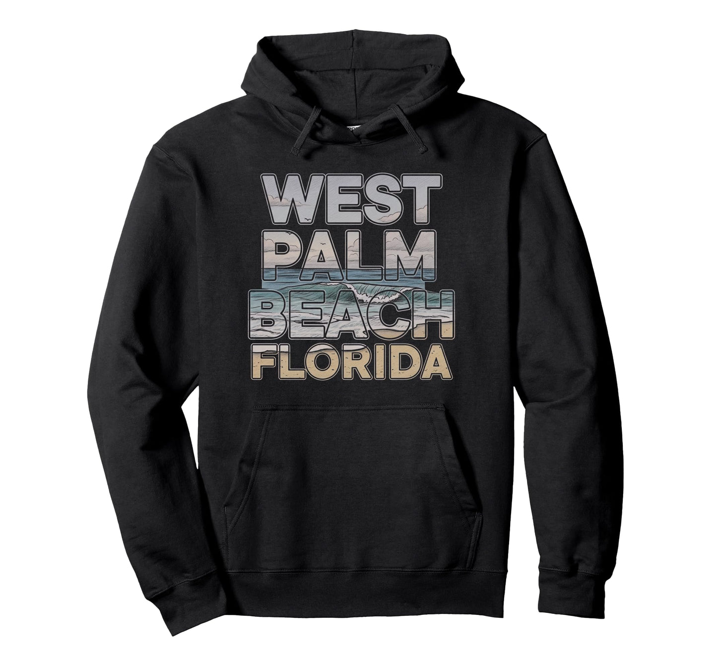 West Palm Beach Florida Hoodie - Graphic Print for Adults - T-Shirt, Sweatshirt, Hoodie