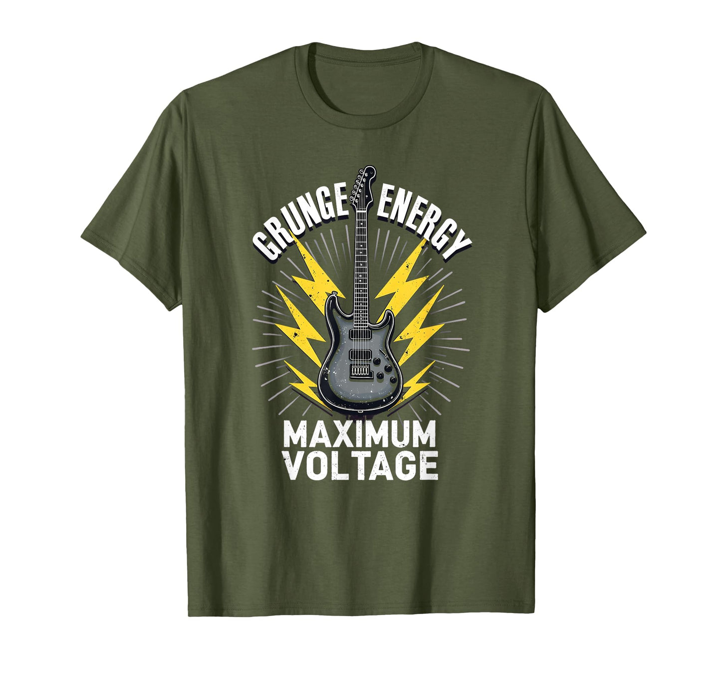 Grunge Energy Maximum Voltage Rock T-Shirt - Custom Art Print for Adults - T-Shirt, Sweatshirt, Hoodie
