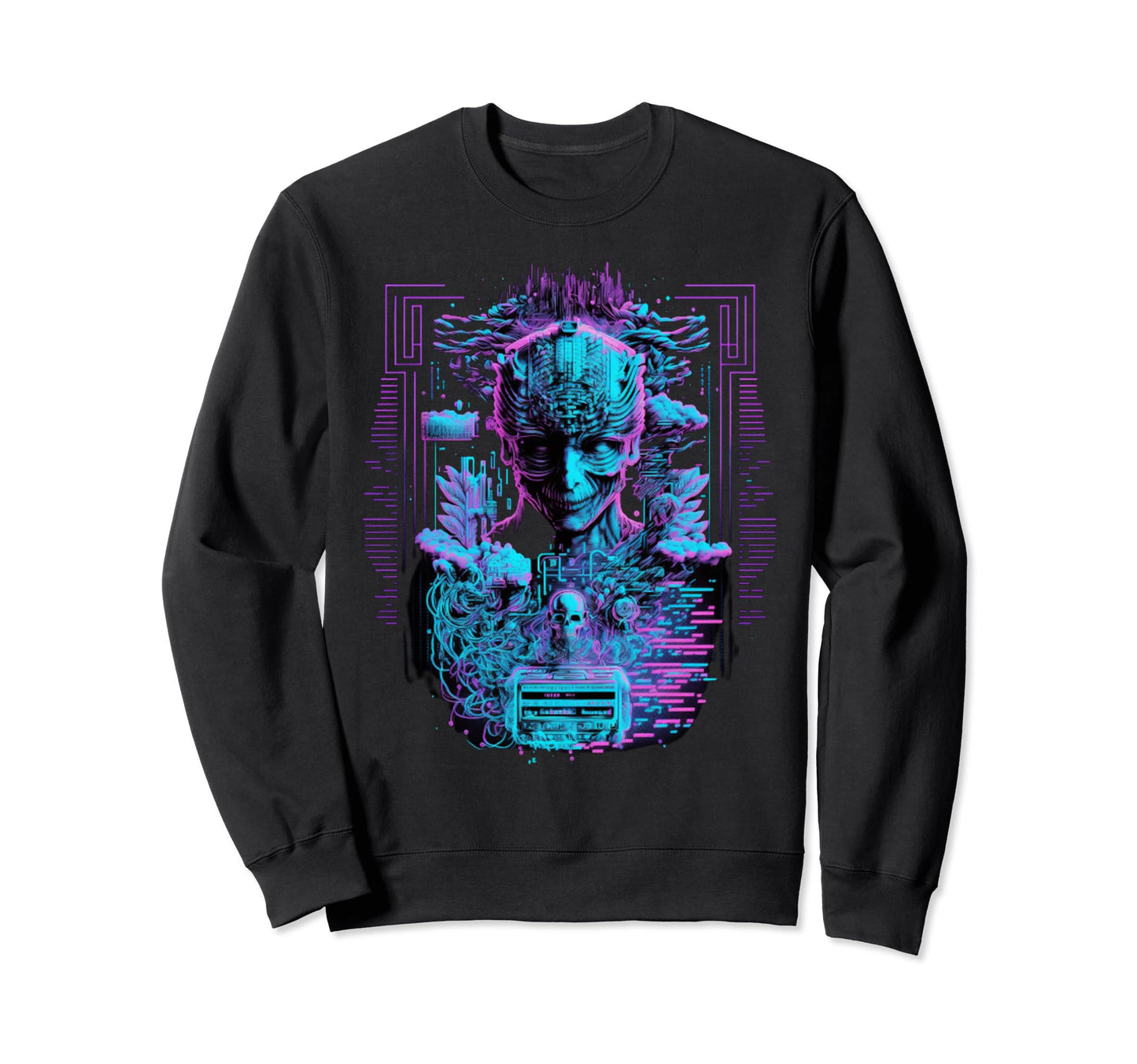 Vaporwave Aesthetic Psychedelic Sweatshirt - Trendy Graphic Men Women - T-Shirt, Sweatshirt, Hoodie