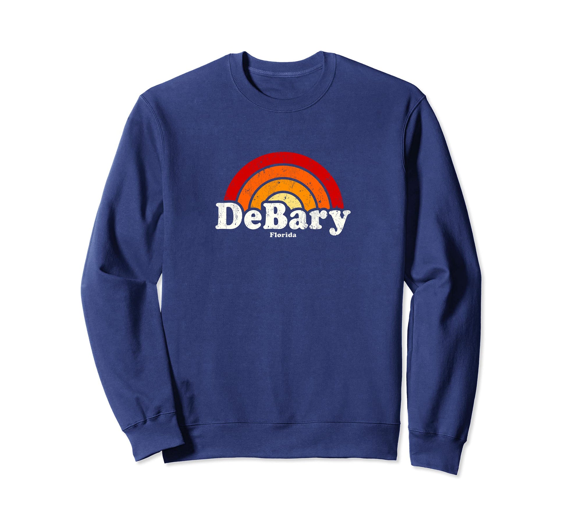 Debary Florida Fl 70S Rainbow Sweatshirt - Novelty Apparel for Adults - T-Shirt, Sweatshirt, Hoodie
