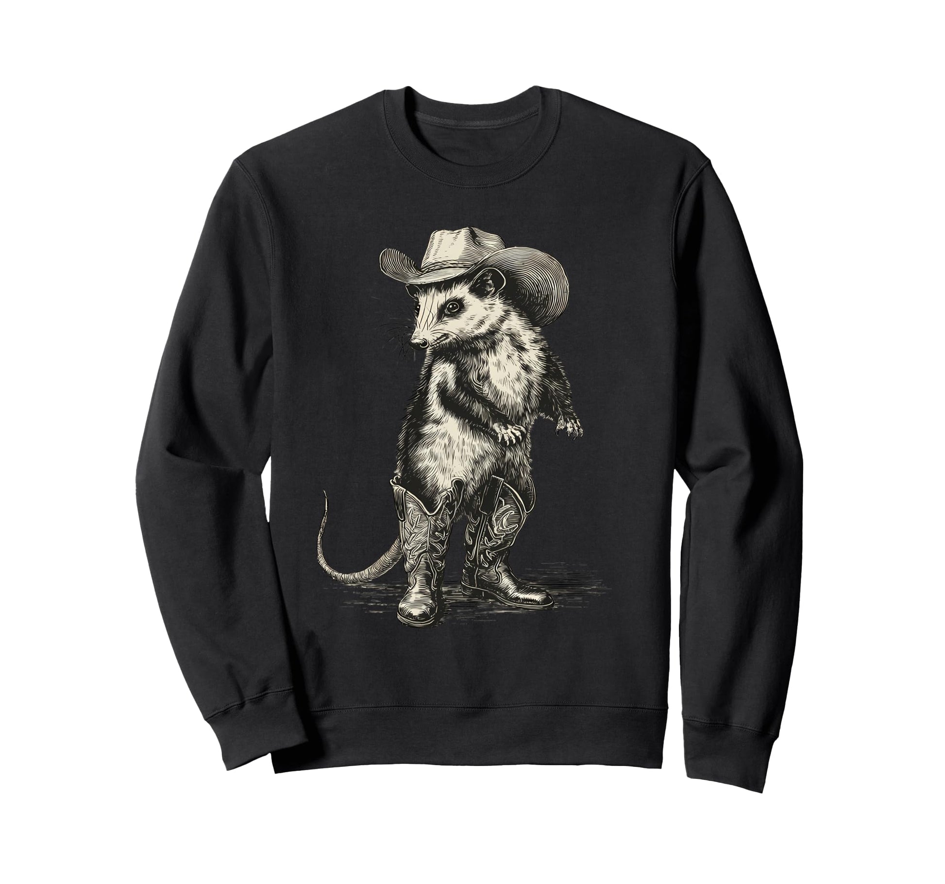 Country Cowboy Opossum Rodeo Possum Sweatshirt - Fun Novelty Design Unisex - T-Shirt, Sweatshirt, Hoodie