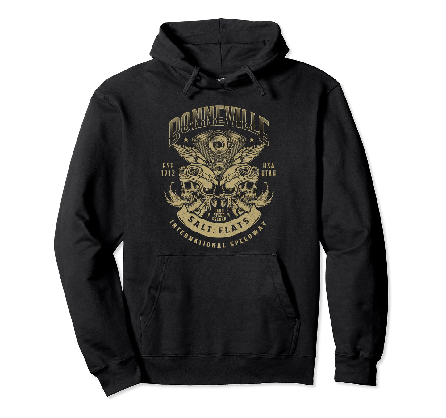 Bonneville Salt Flats Motorcycle Racing Hoodie - Graphic Print for Adults - T-Shirt, Sweatshirt, Hoodie