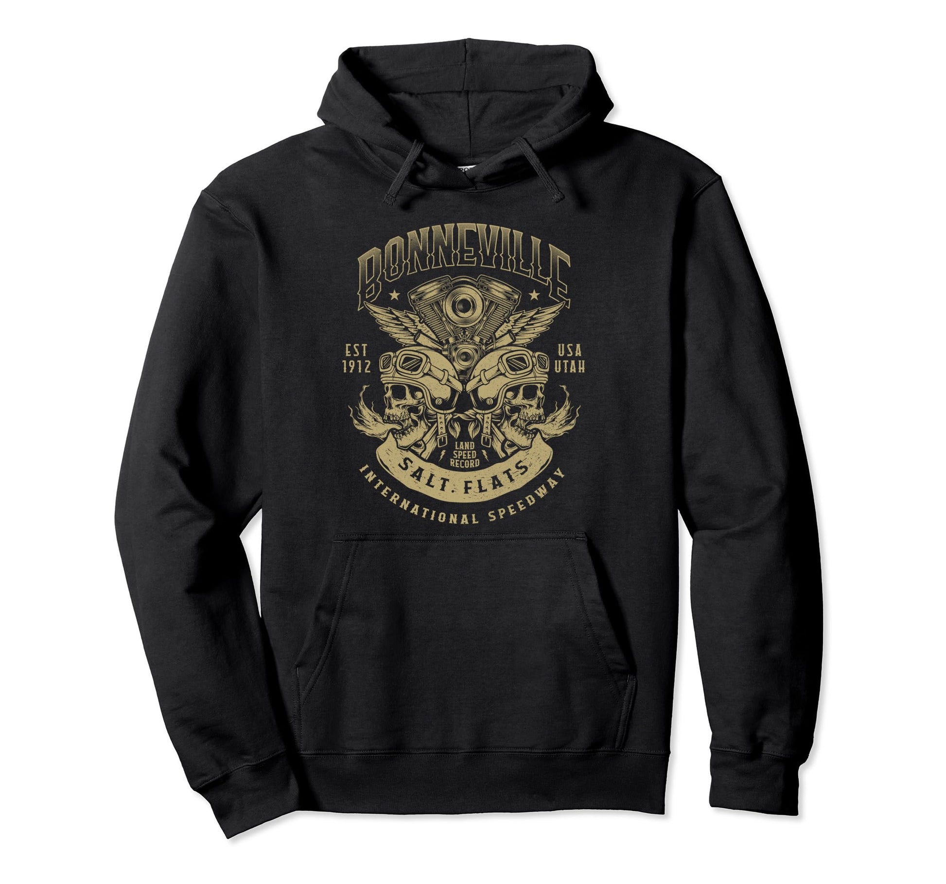 Bonneville Salt Flats Motorcycle Racing Hoodie - Graphic Print for Adults - T-Shirt, Sweatshirt, Hoodie